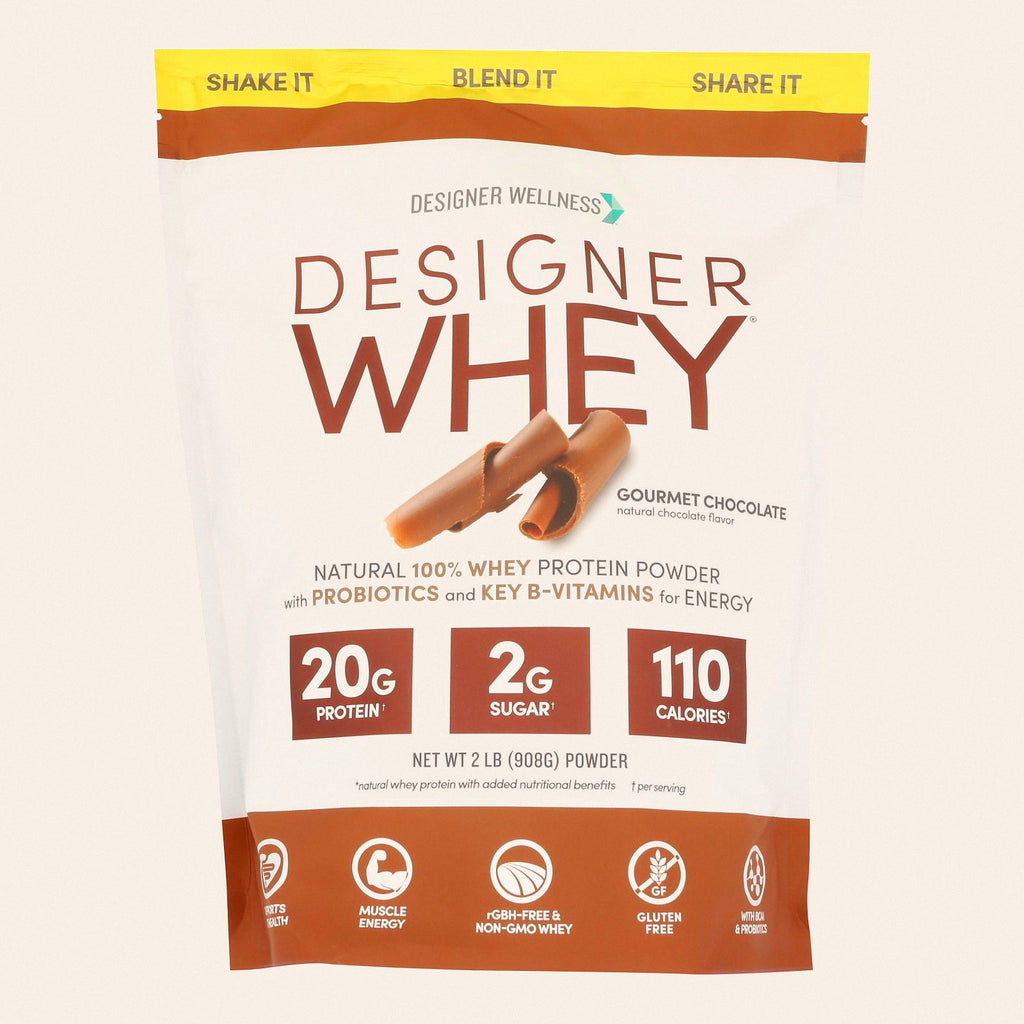 Designer Whey - Protein Powder - Chocolate - 2 lbs - Front