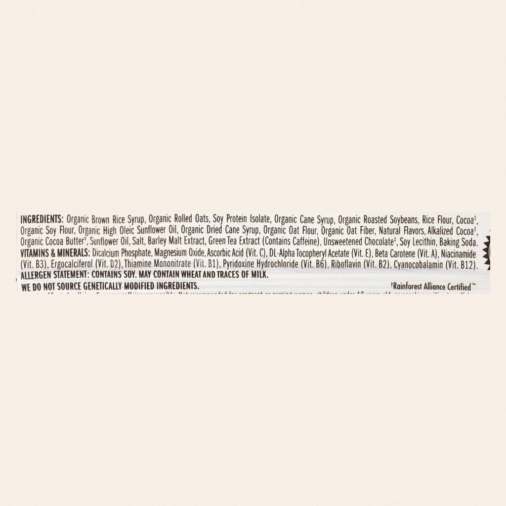 Clif Bar - Organic Cool Mint Chocolate - Case of 12 - 2.4 oz - Back