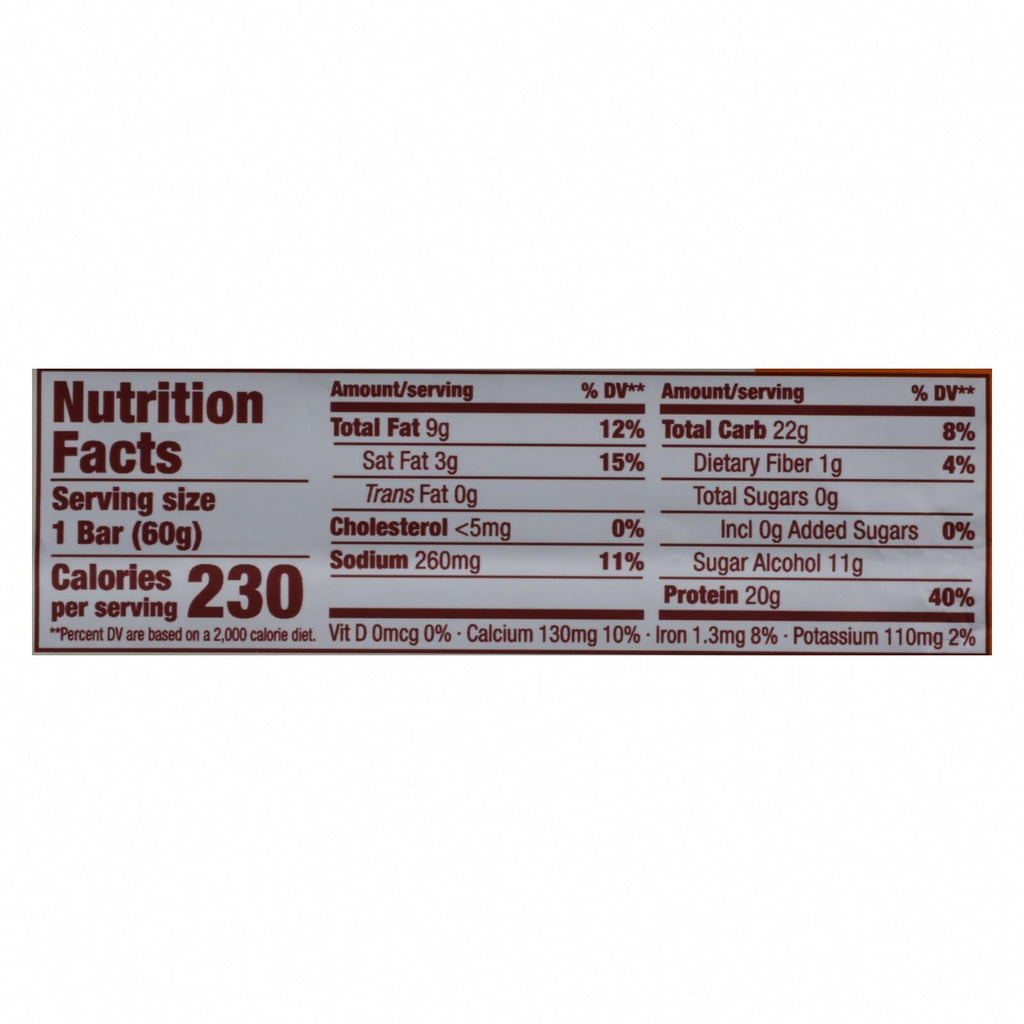 Think Products Thin Bar - Creamy Peanut Butter - Case of 10 - 2.1 oz - Nutrition Facts