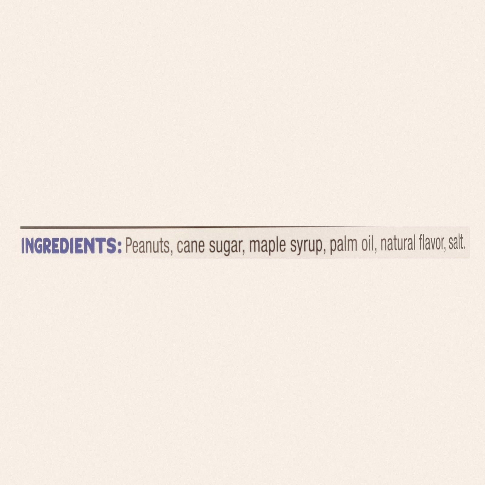 Peanut Butter and Co Peanut Butter - Mighty Maple - Case of 6 - 16 oz. - Back