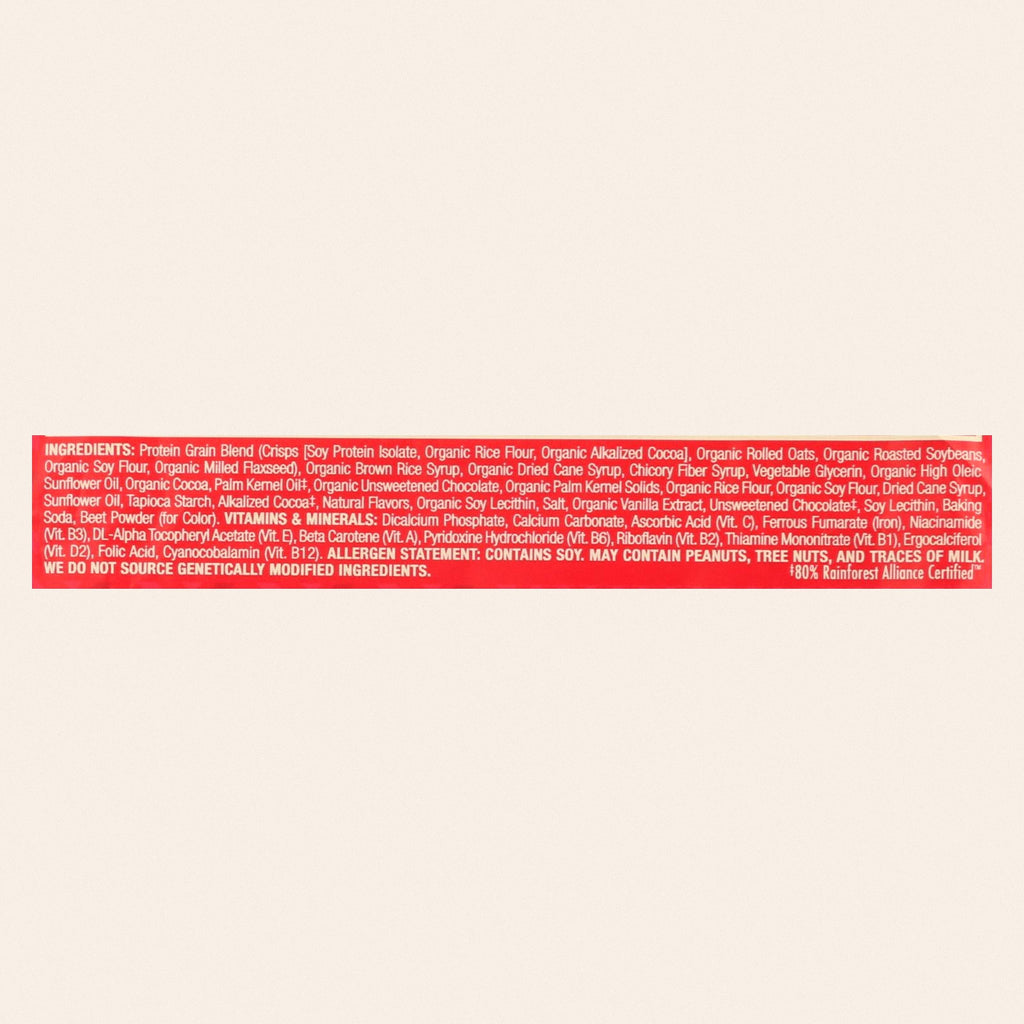 Clif Bar Luna Bar - Organic Chocolate Peppermint - Case of 15 - 1.69 oz - Back