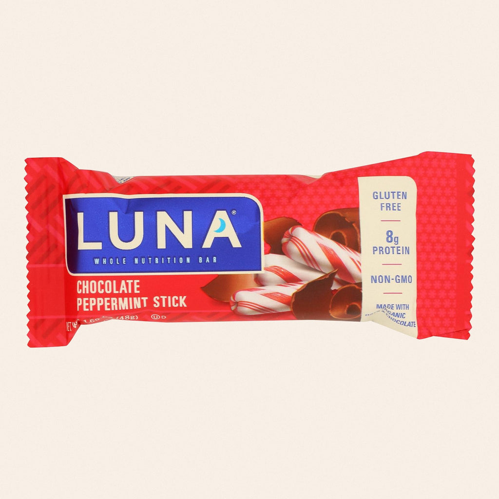 Clif Bar Luna Bar - Organic Chocolate Peppermint - Case of 15 - 1.69 oz - Front