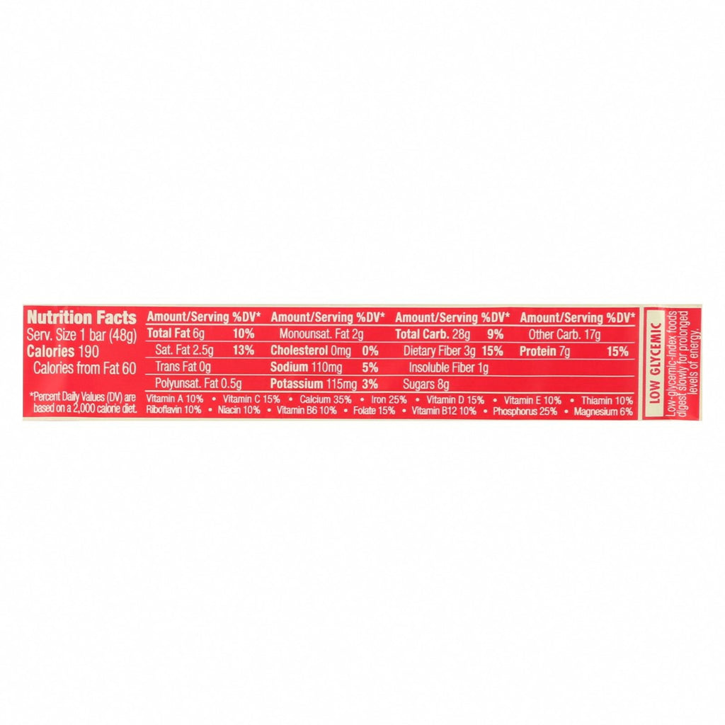 Clif Bar Luna Bar - Organic Chocolate Peppermint - Case of 15 - 1.69 oz - Nutrition Facts