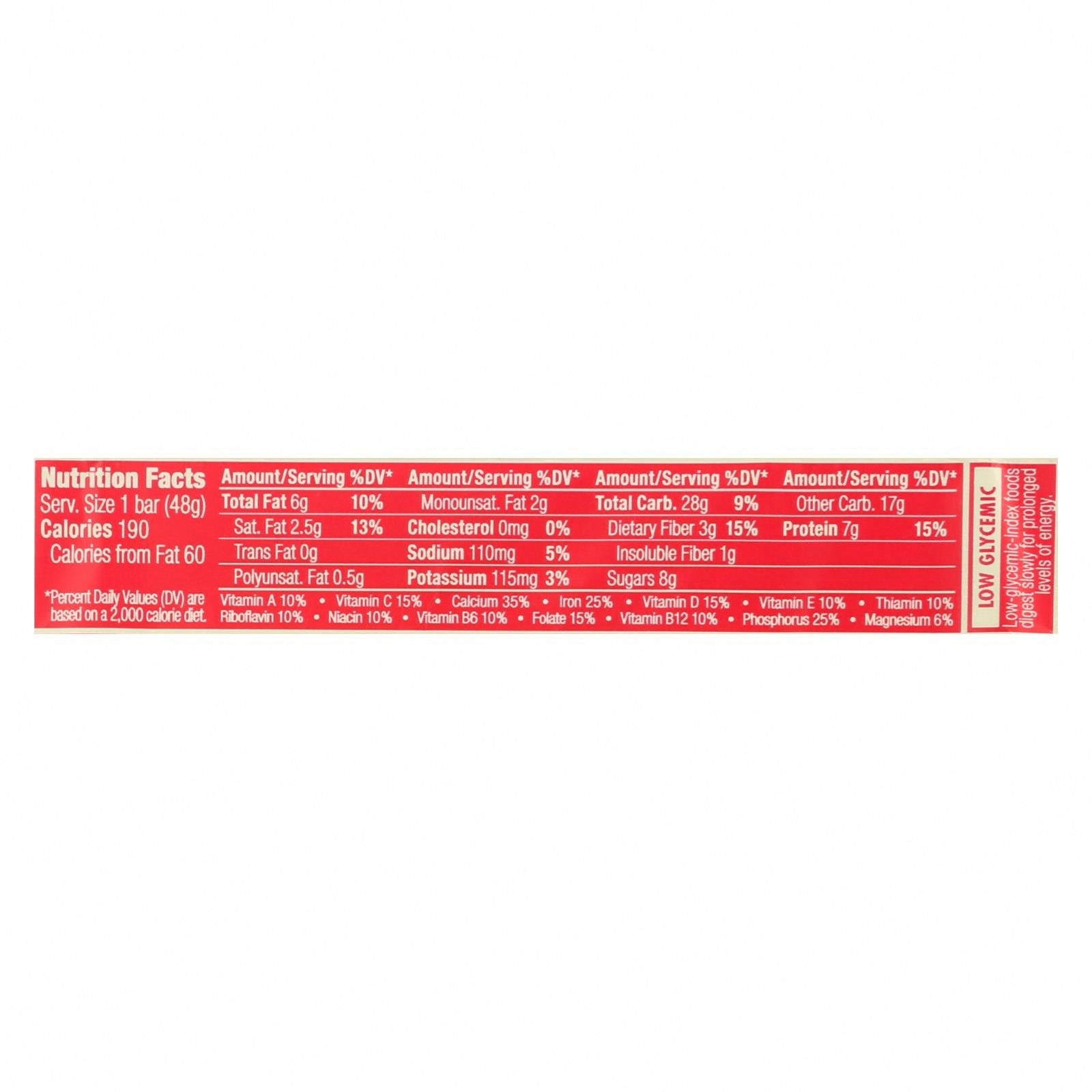 Clif Bar Luna Bar - Organic Chocolate Peppermint - Case of 15 - 1.69 oz - Nutrition Facts
