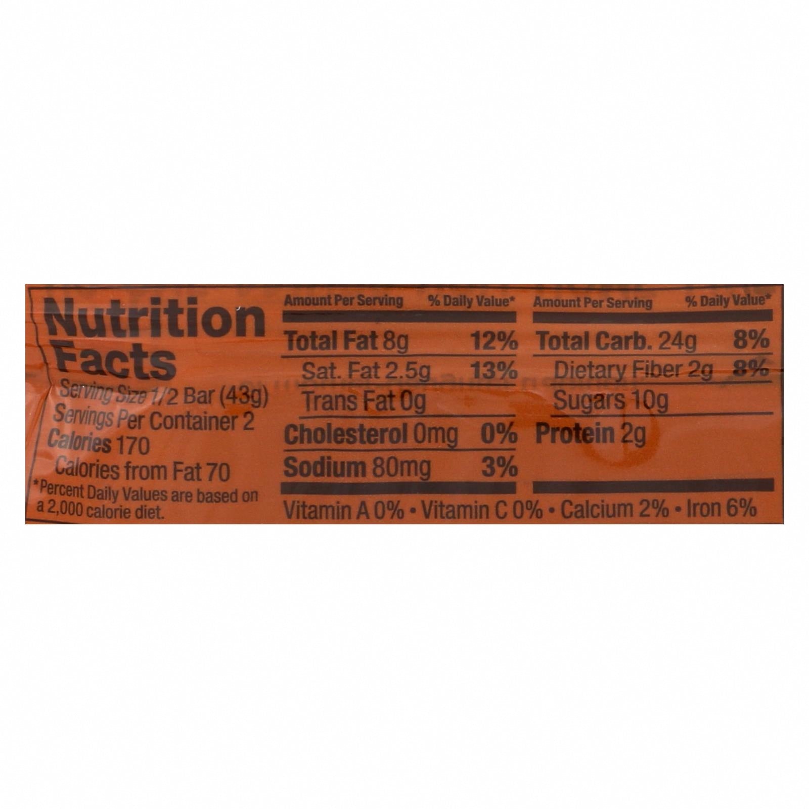 Bobo's Oat Bars - All Natural - Chocolate - 3 oz Bars - Case of 12 - Nutrition Facts