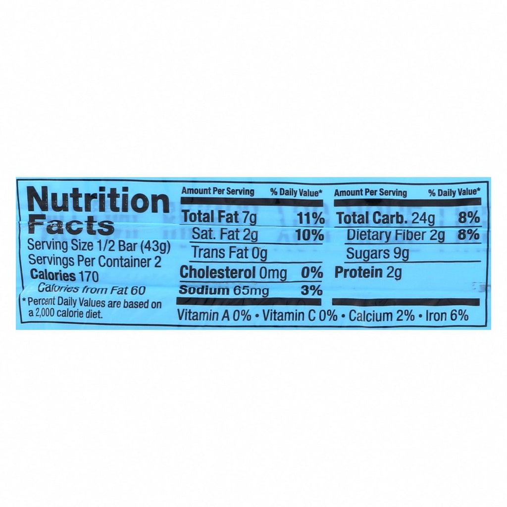 Bobo's Oat Bars - All Natural - Original - 3 oz Bars - Case of 12 - Nutrition Facts