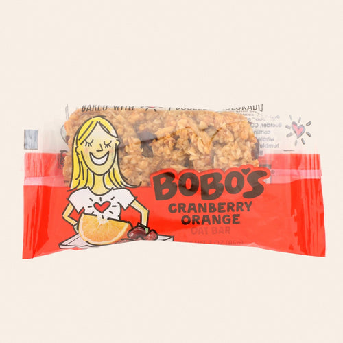 Bobo's Oat Bars - All Natural - Cranberry Orange - 3 oz Bars - Case of 12 - Front