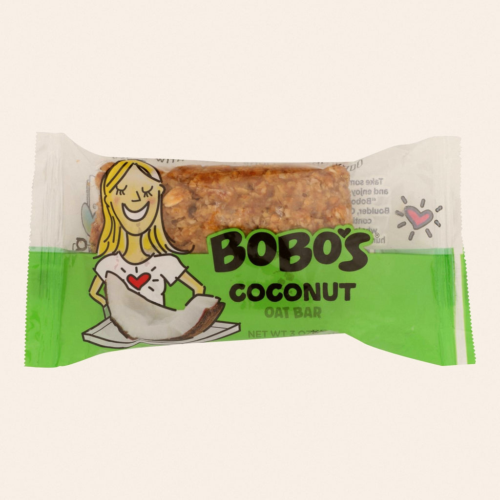 Bobo's Oat Bars - All Natural - Coconut - 3 oz Bars - Case of 12 - Front