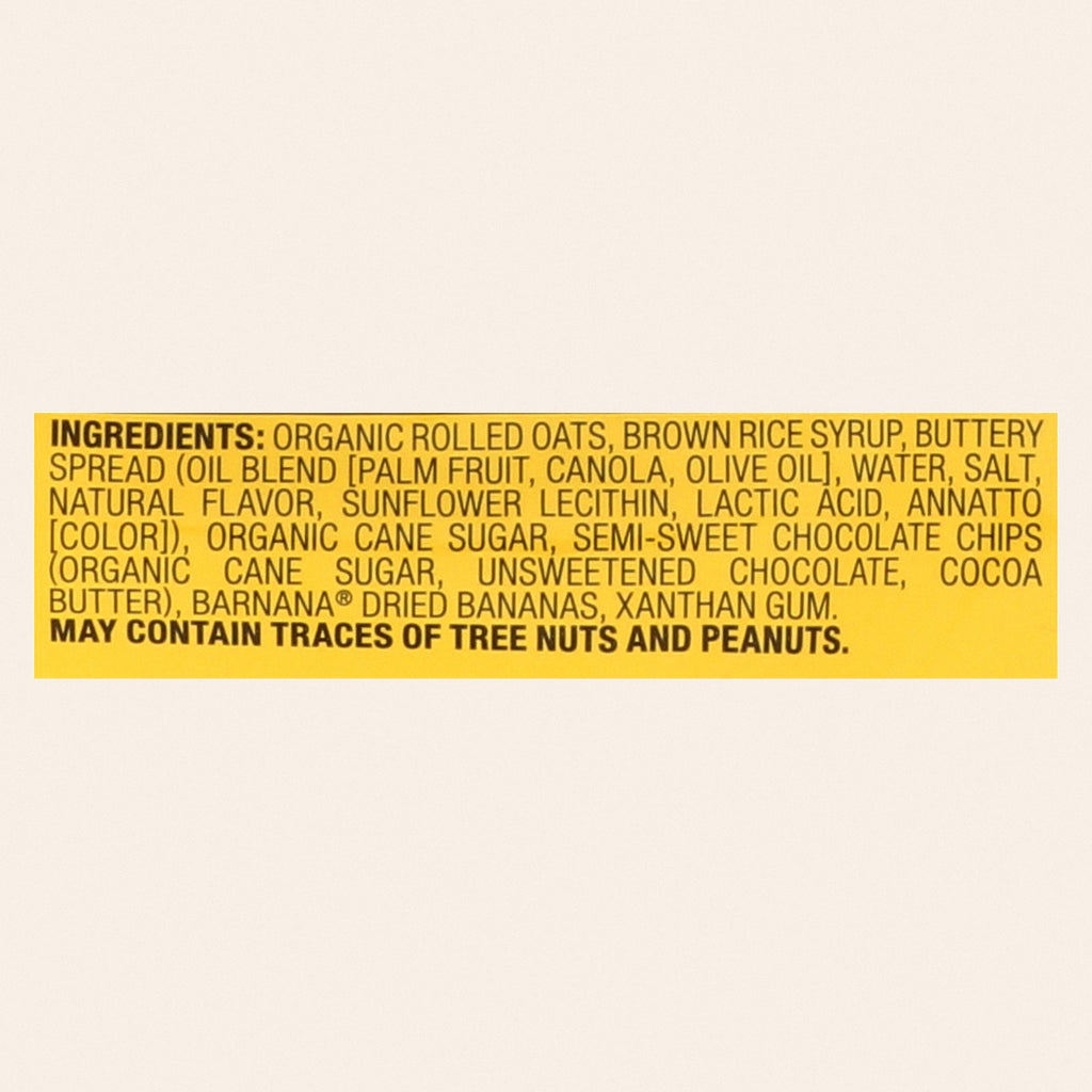 Bobo's Oat Bars - All Natural - Banana - 3 oz Bars - Case of 12 - Back