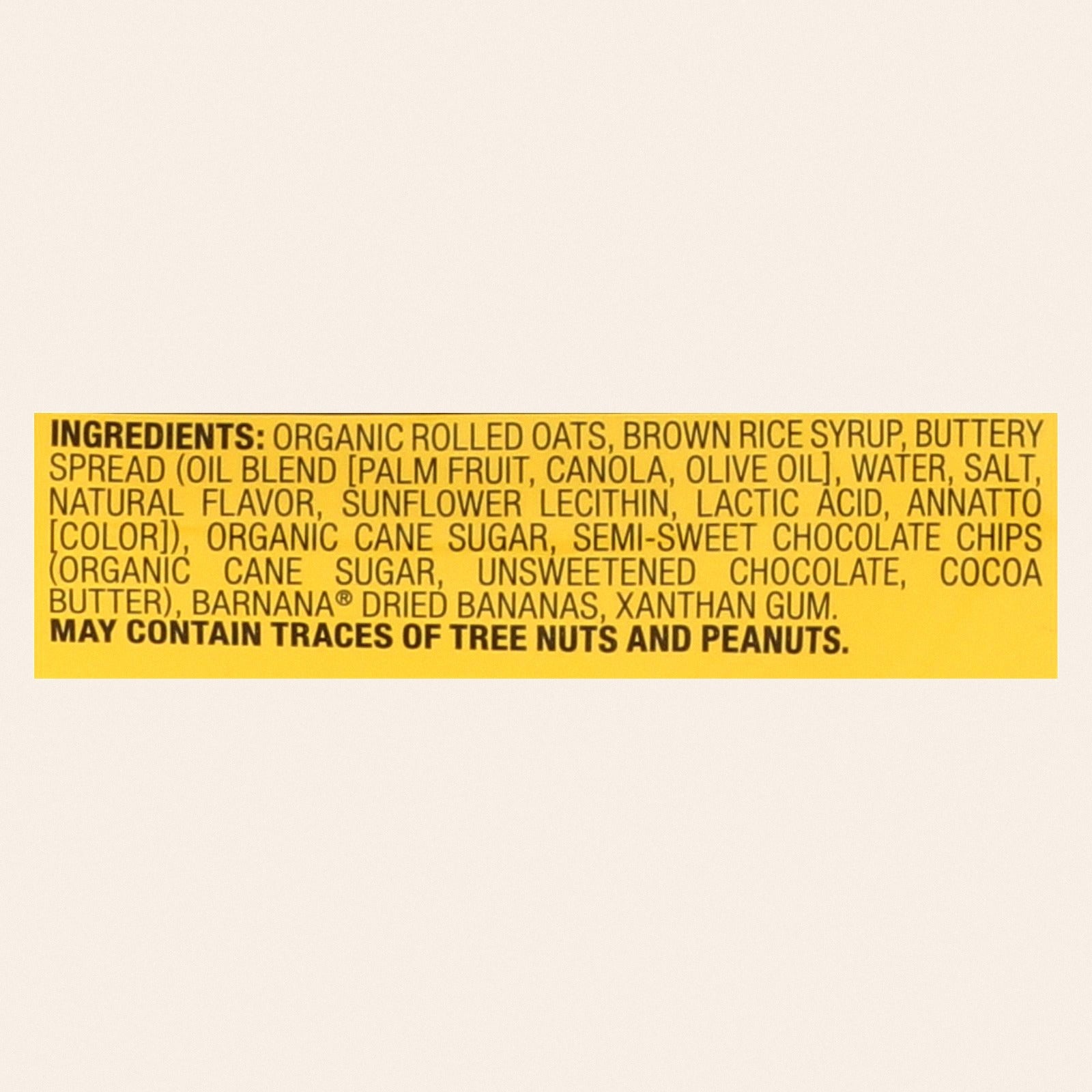 Bobo's Oat Bars - All Natural - Banana - 3 oz Bars - Case of 12 - Back