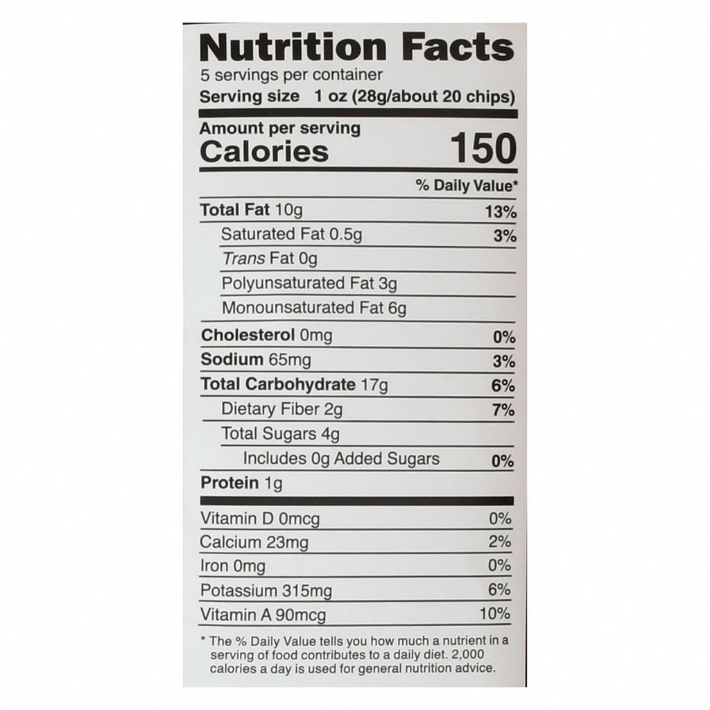 Good Health Sweet Chipotle - Sweet Potato - Case of 12 - 5 oz. - Nutrition Facts