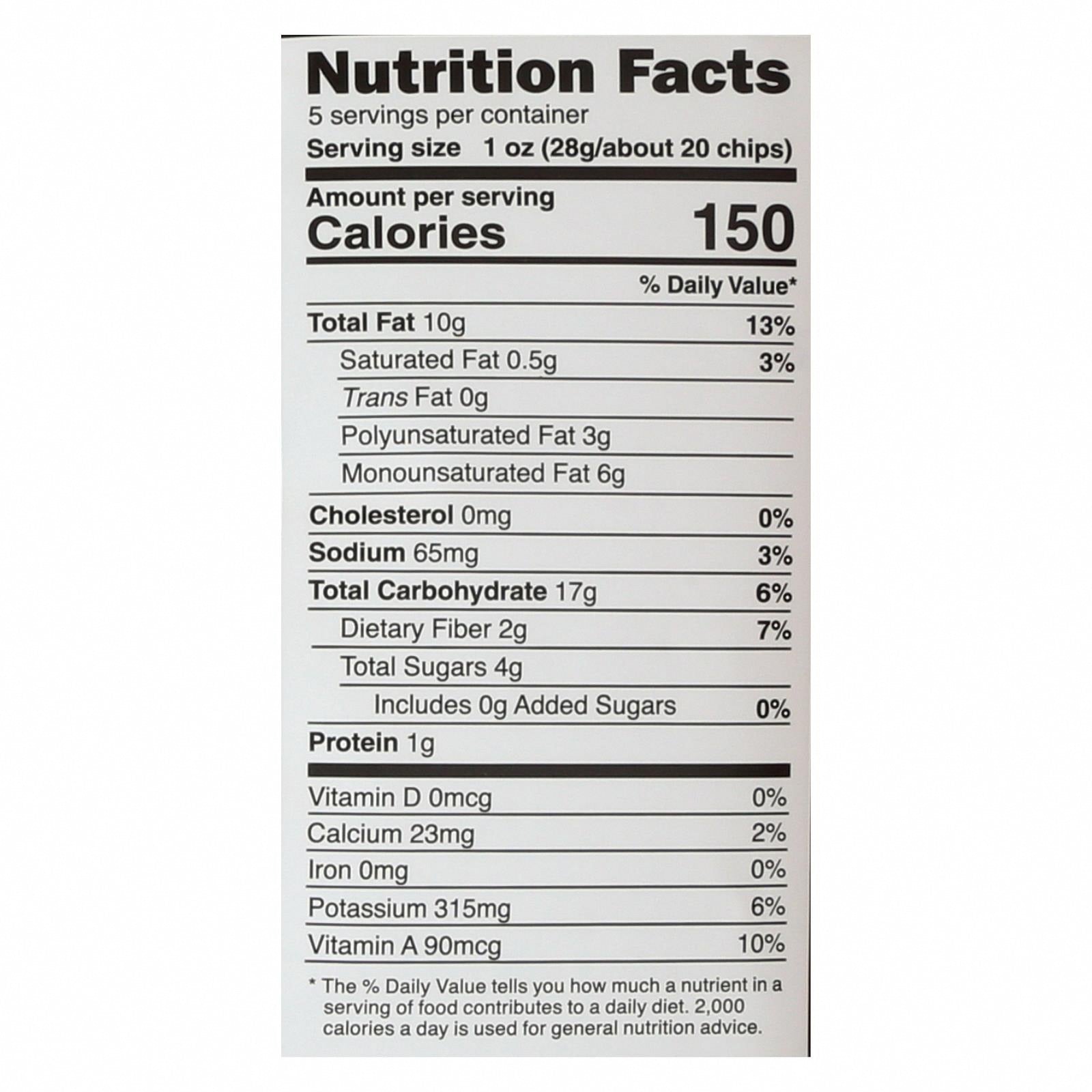 Good Health Sweet Chipotle - Sweet Potato - Case of 12 - 5 oz. - Nutrition Facts