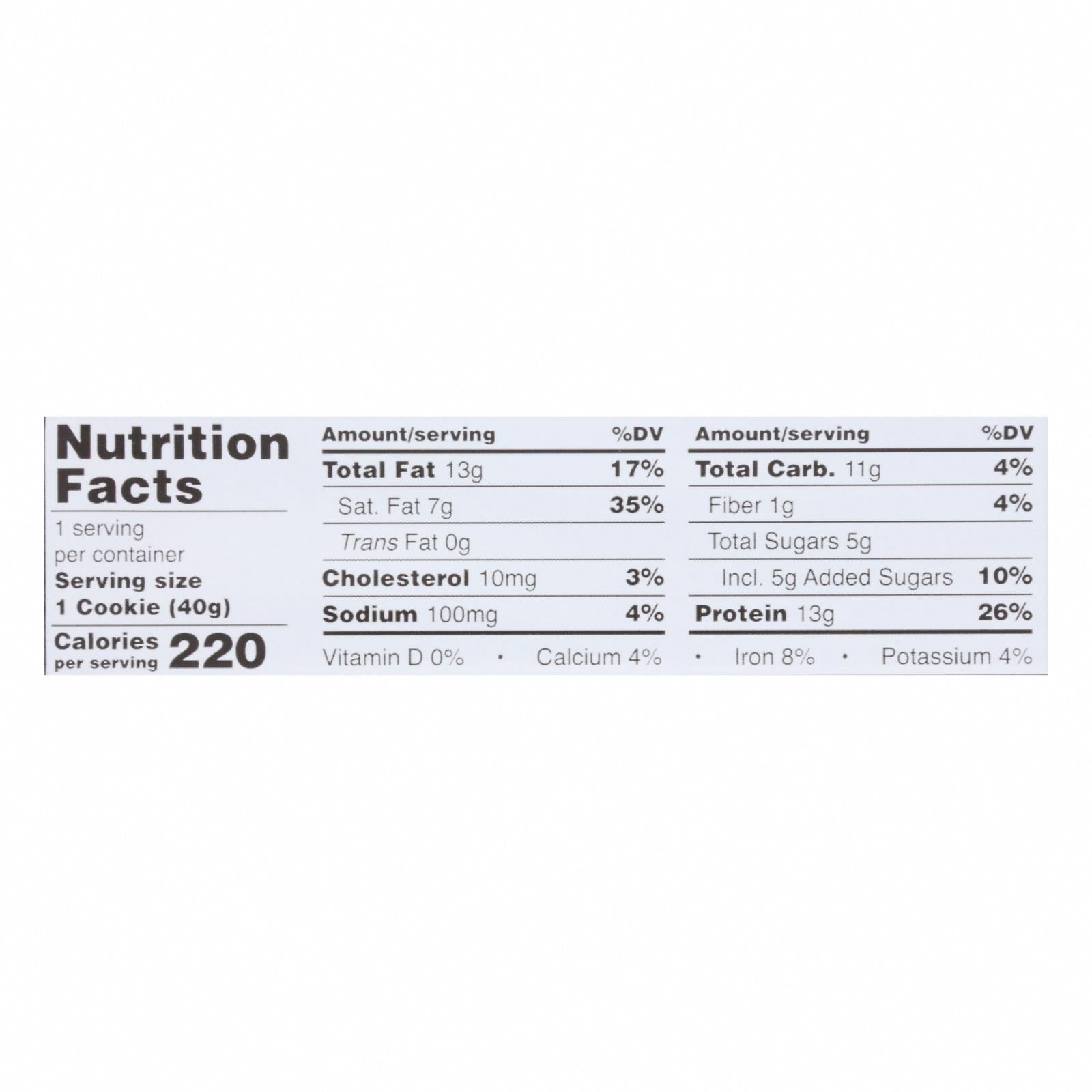 Power Crunch Bar - Triple Chocolate - Case of 12 - 1.4 oz - Nutrition Facts