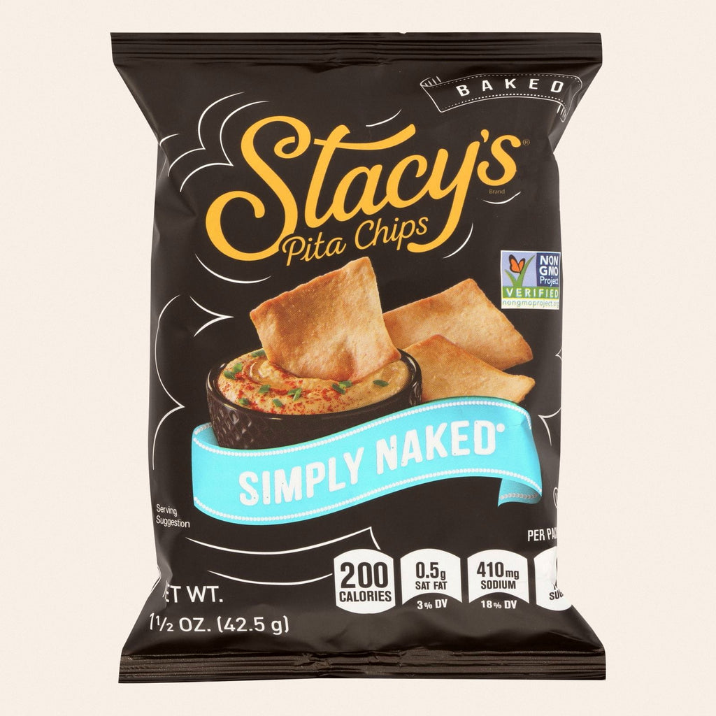 Stacey's Pita Chips - Simply Naked - 1.5 oz - Case of 24 - Front