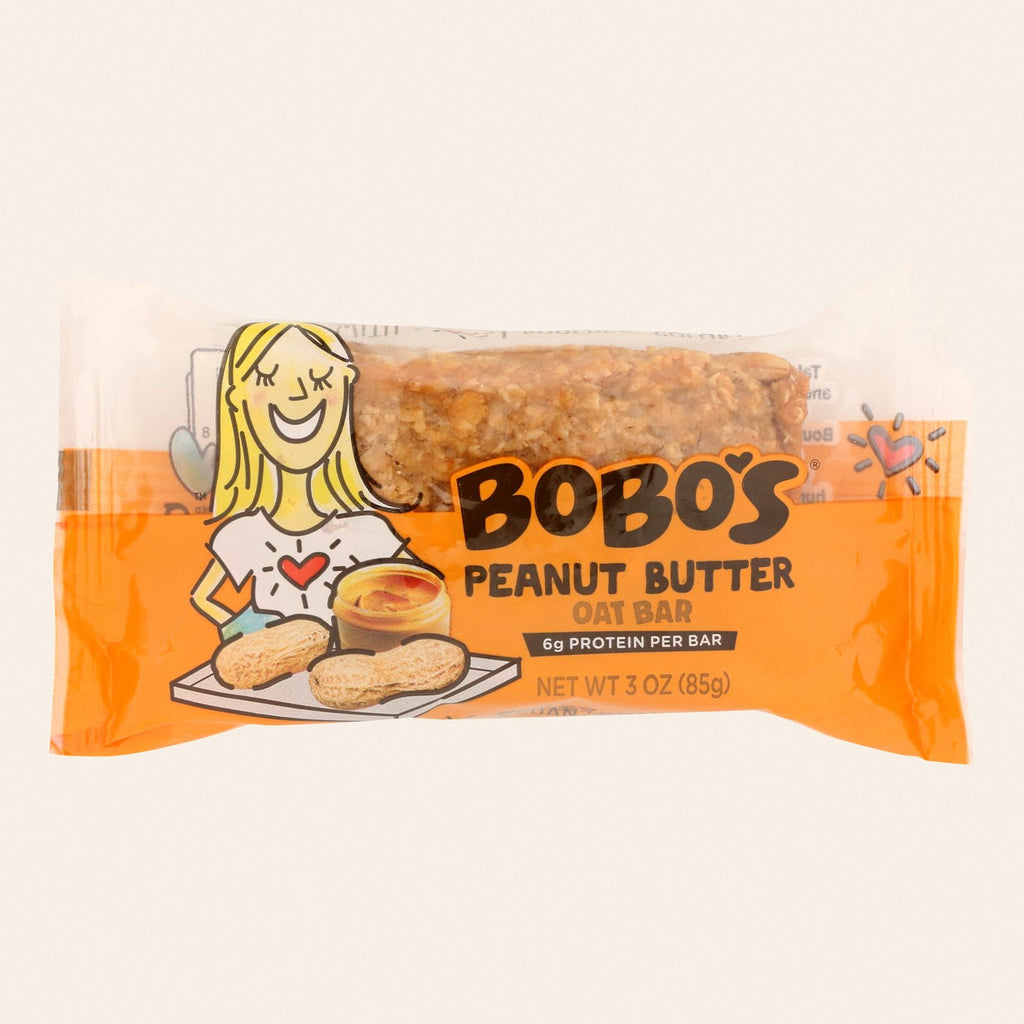 Bobo's Oat Bars - All Natural - Peanut Butter - 3 oz Bars - Case of 12 - Front