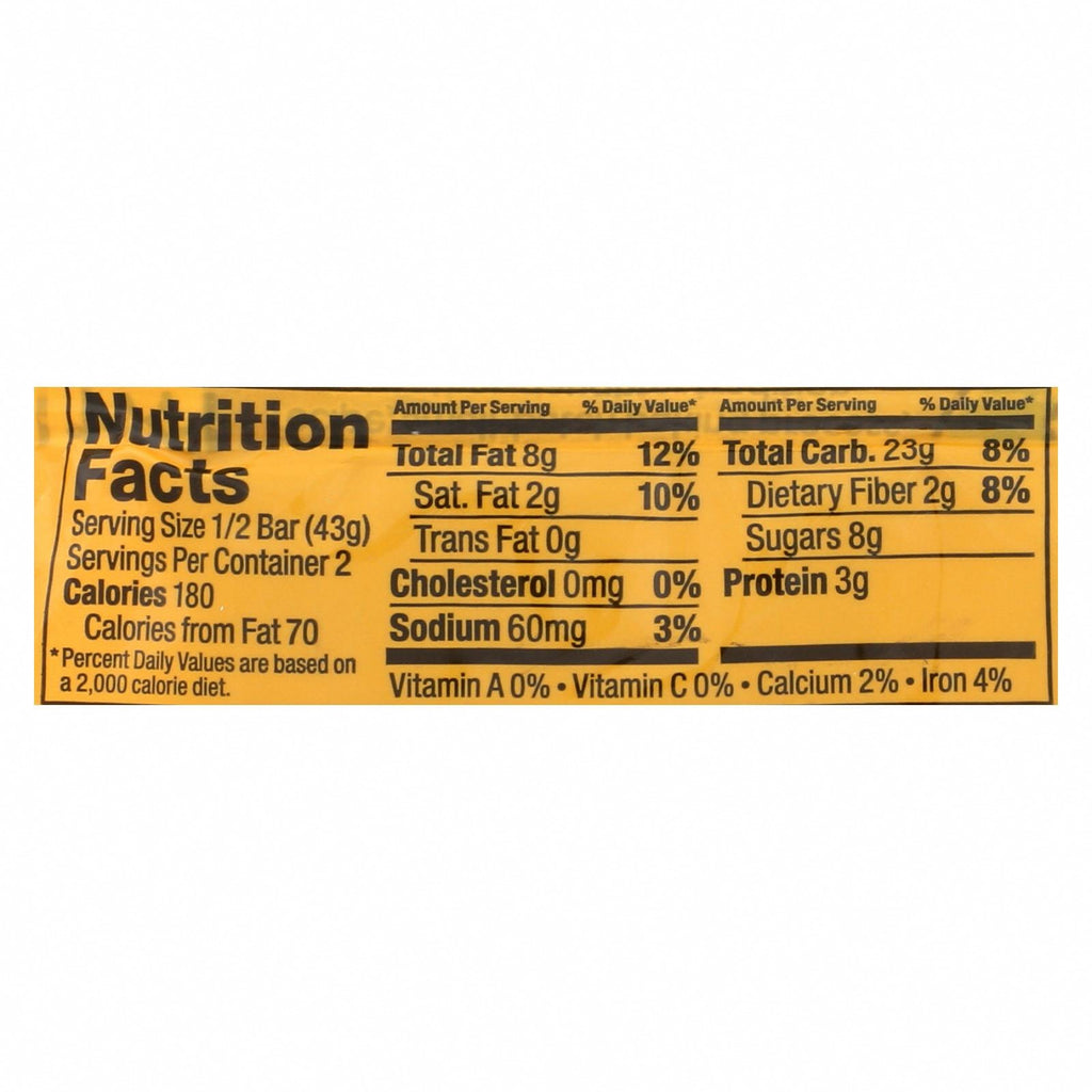Bobo's Oat Bars - All Natural - Peanut Butter - 3 oz Bars - Case of 12 - Nutrition Facts
