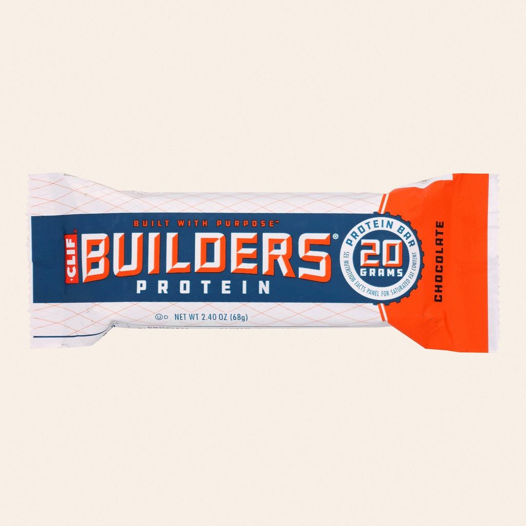 Clif Bar Builder Bar - Chocolate - Case of 12 - 2.4 oz - Front
