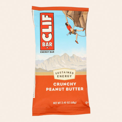 Clif Bar - Organic Crunch Peanut Butter - Case of 12 - 2.4 oz - Front