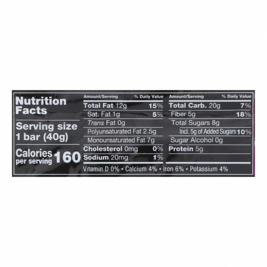 Kind Bar - Pomegranate Blueberry Pistachio Plus Anti-Oxidants - Case of 12 - 1.4 oz - Nutrition Facts