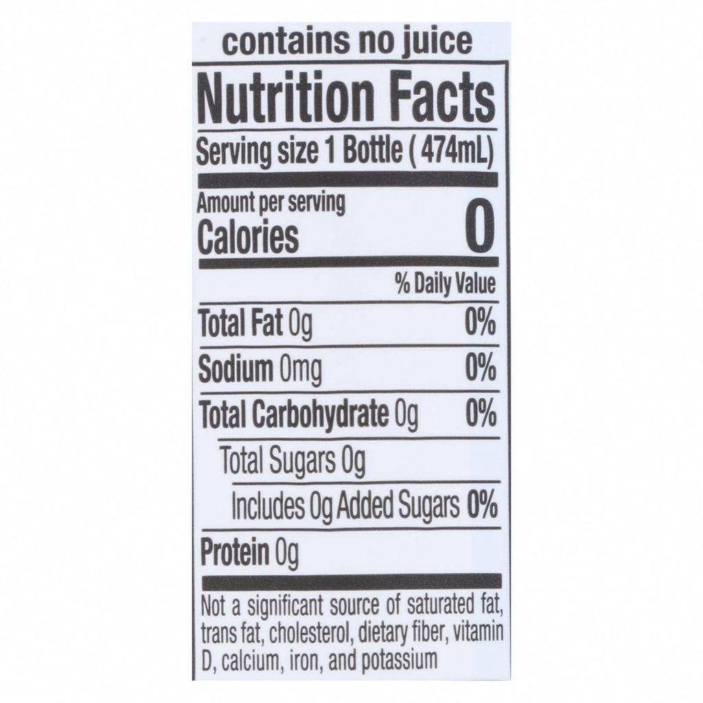 Hint Watermelon Water - Watermelon - Case of 12 - 16 Fl oz. - Nutrition Facts