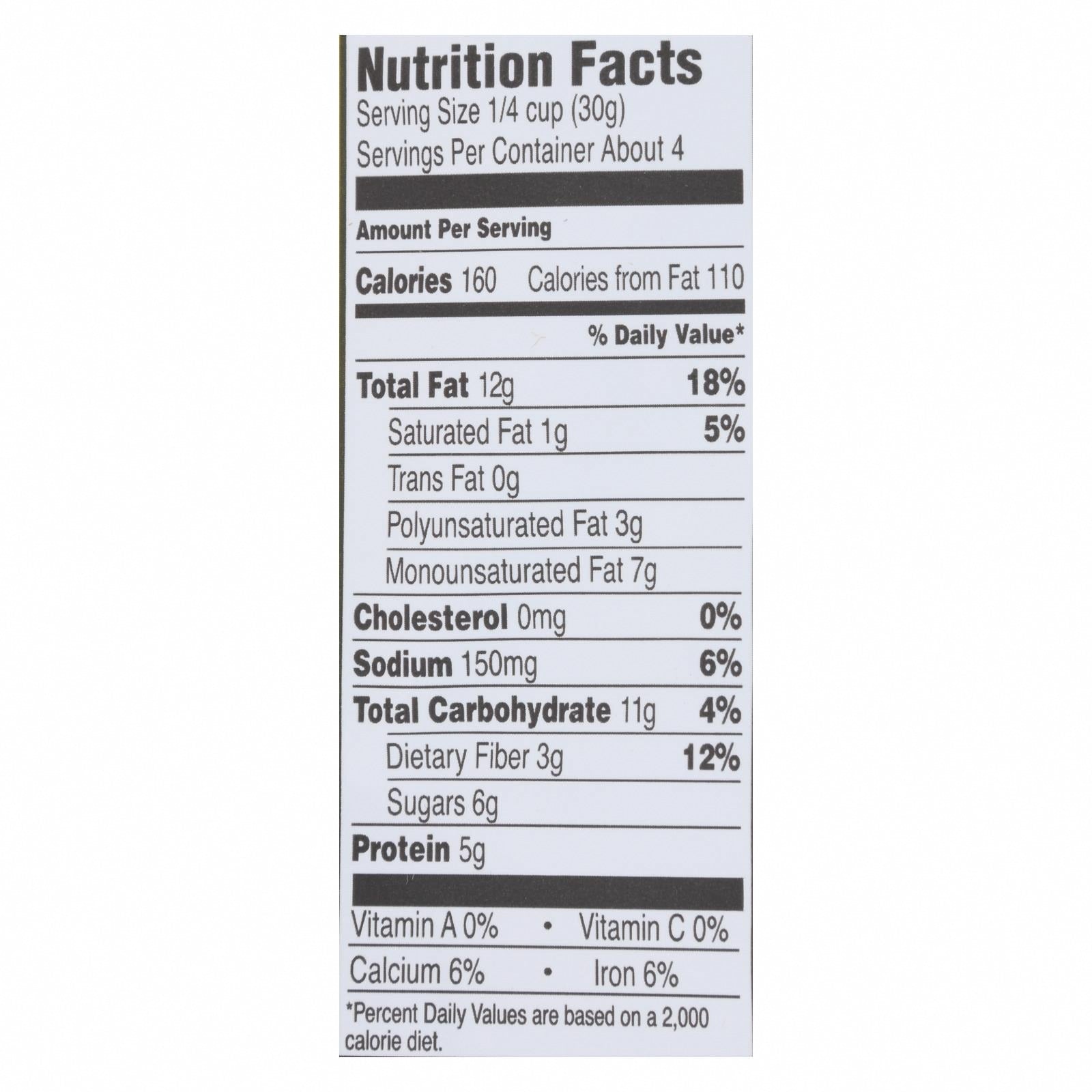 Sahale Snacks Glazed Nuts - Balsamic Almonds - Case of 6 - 4 oz. - Nutrition Facts