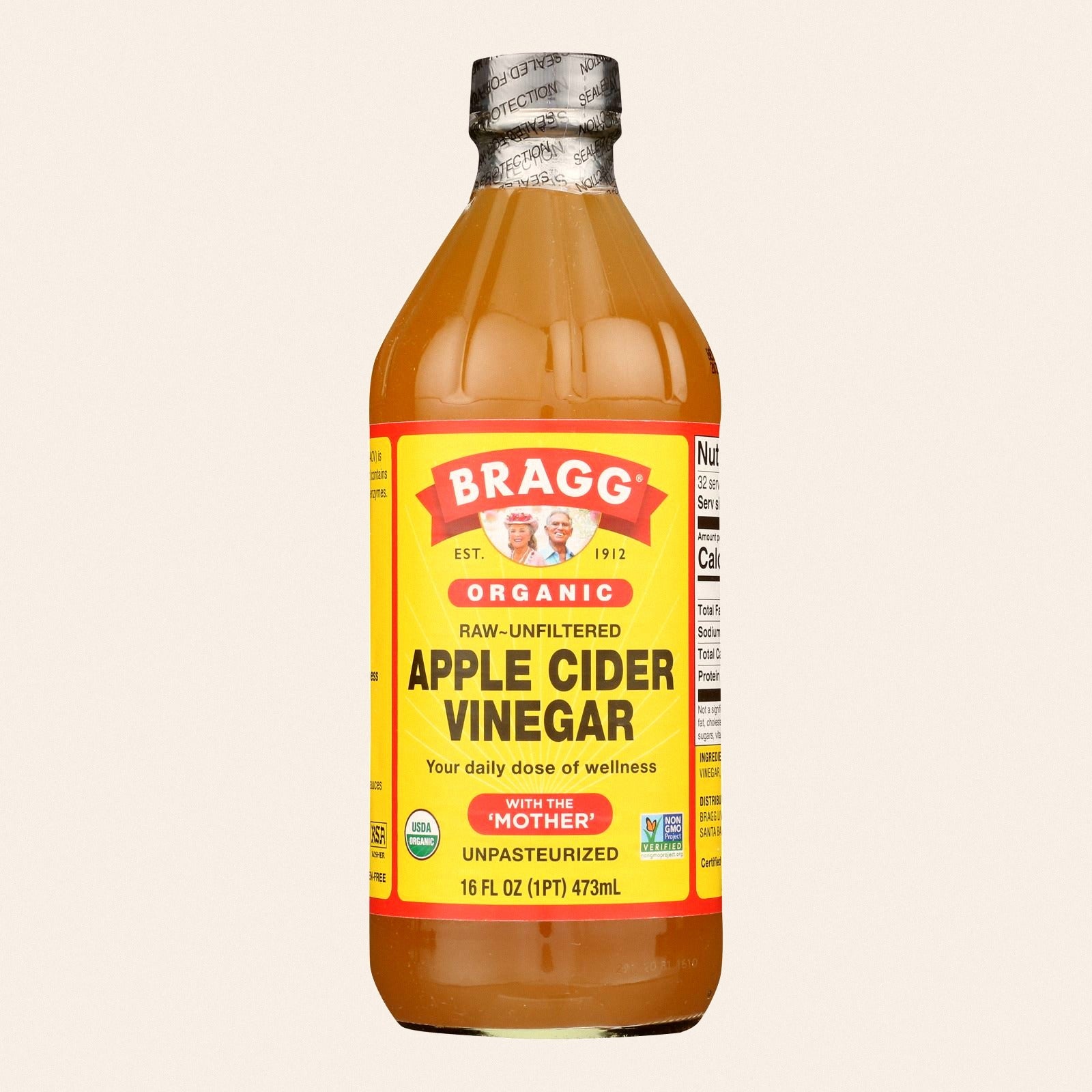 Bragg - Apple Cider Vinegar - Organic - Raw - Unfiltered - 16 oz - case of 12 - Front