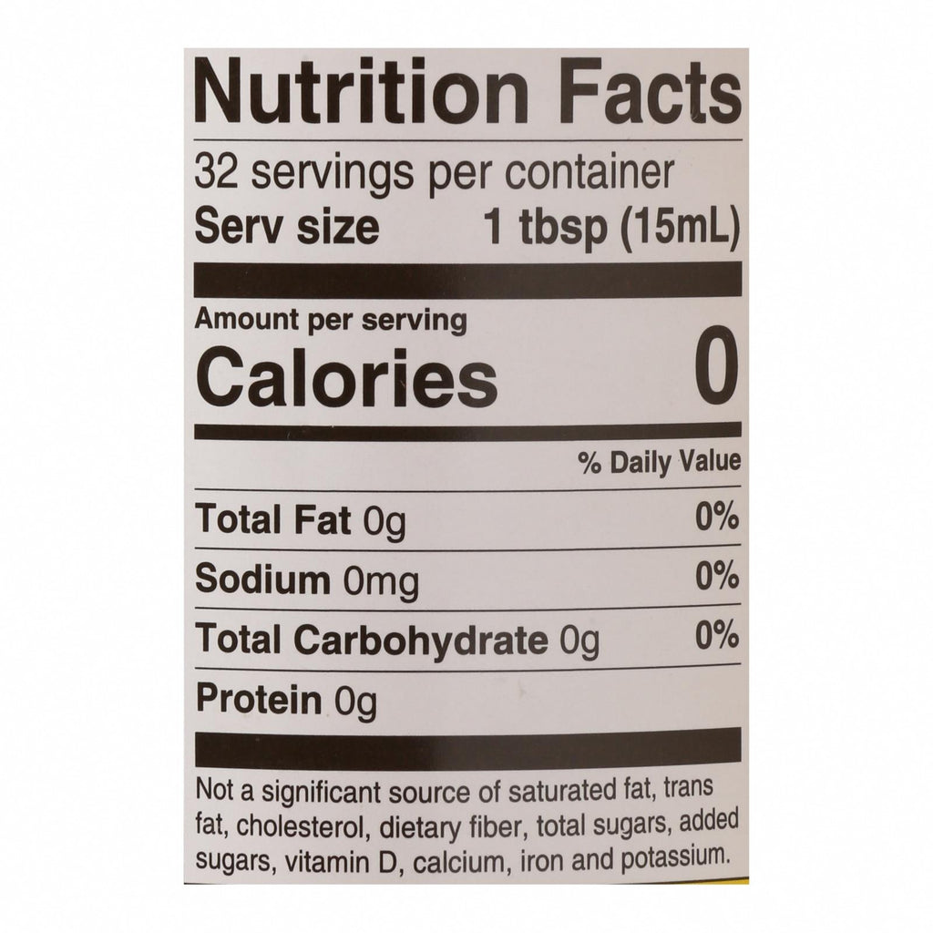 Bragg - Apple Cider Vinegar - Organic - Raw - Unfiltered - 16 oz - case of 12 - Nutrition Facts
