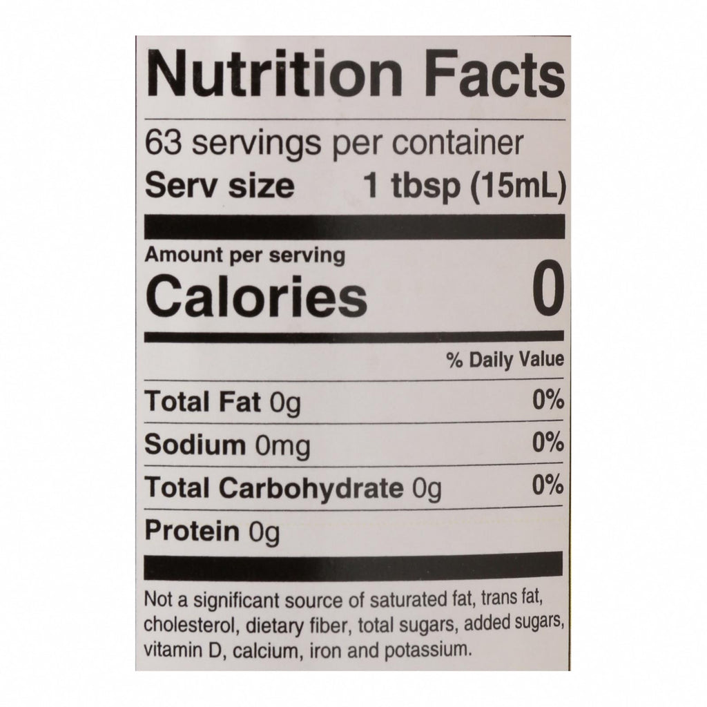 Bragg - Apple Cider Vinegar - Organic - Raw - Unfiltered - 32 oz - case of 12 - Nutrition Facts