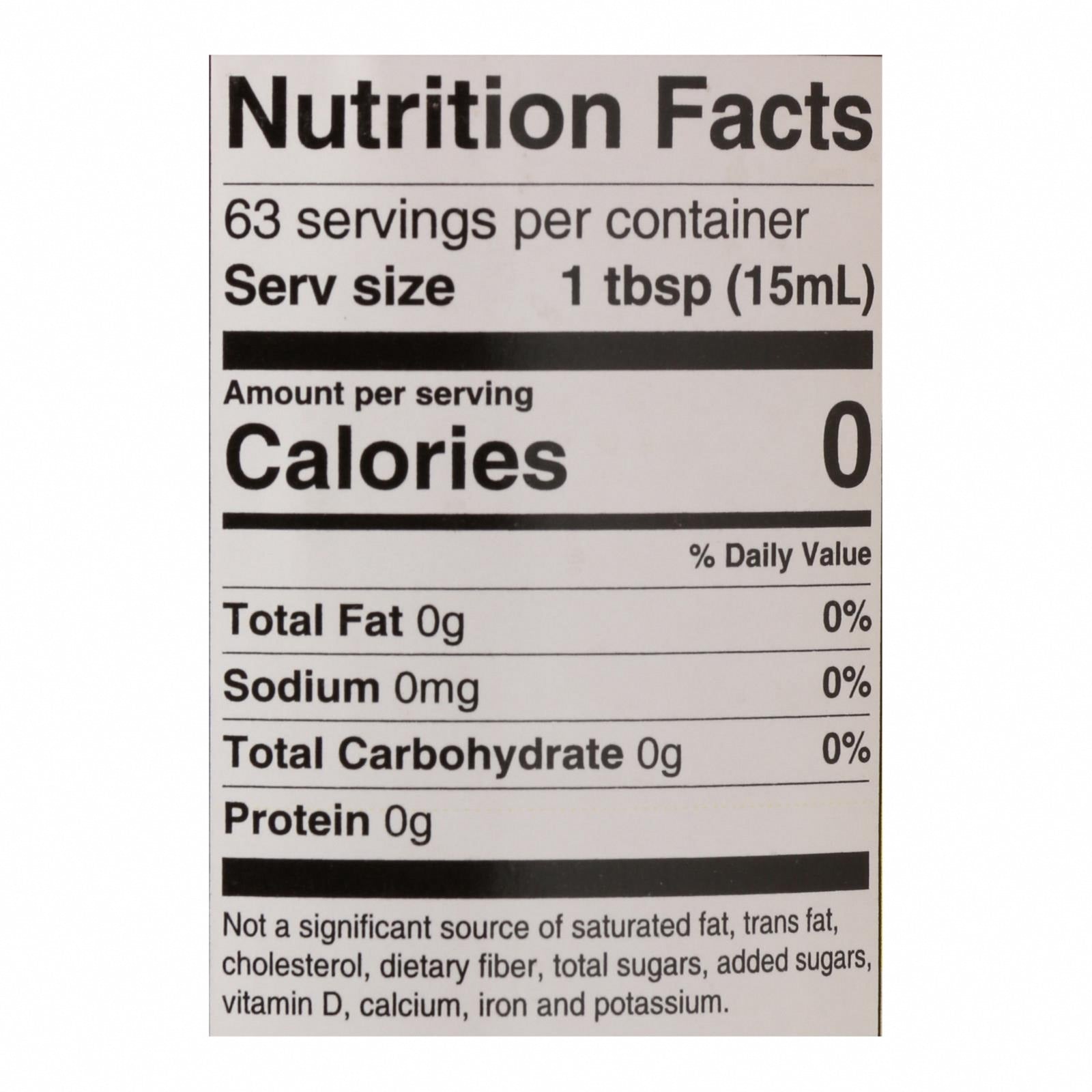 Bragg - Apple Cider Vinegar - Organic - Raw - Unfiltered - 32 oz - case of 12 - Nutrition Facts