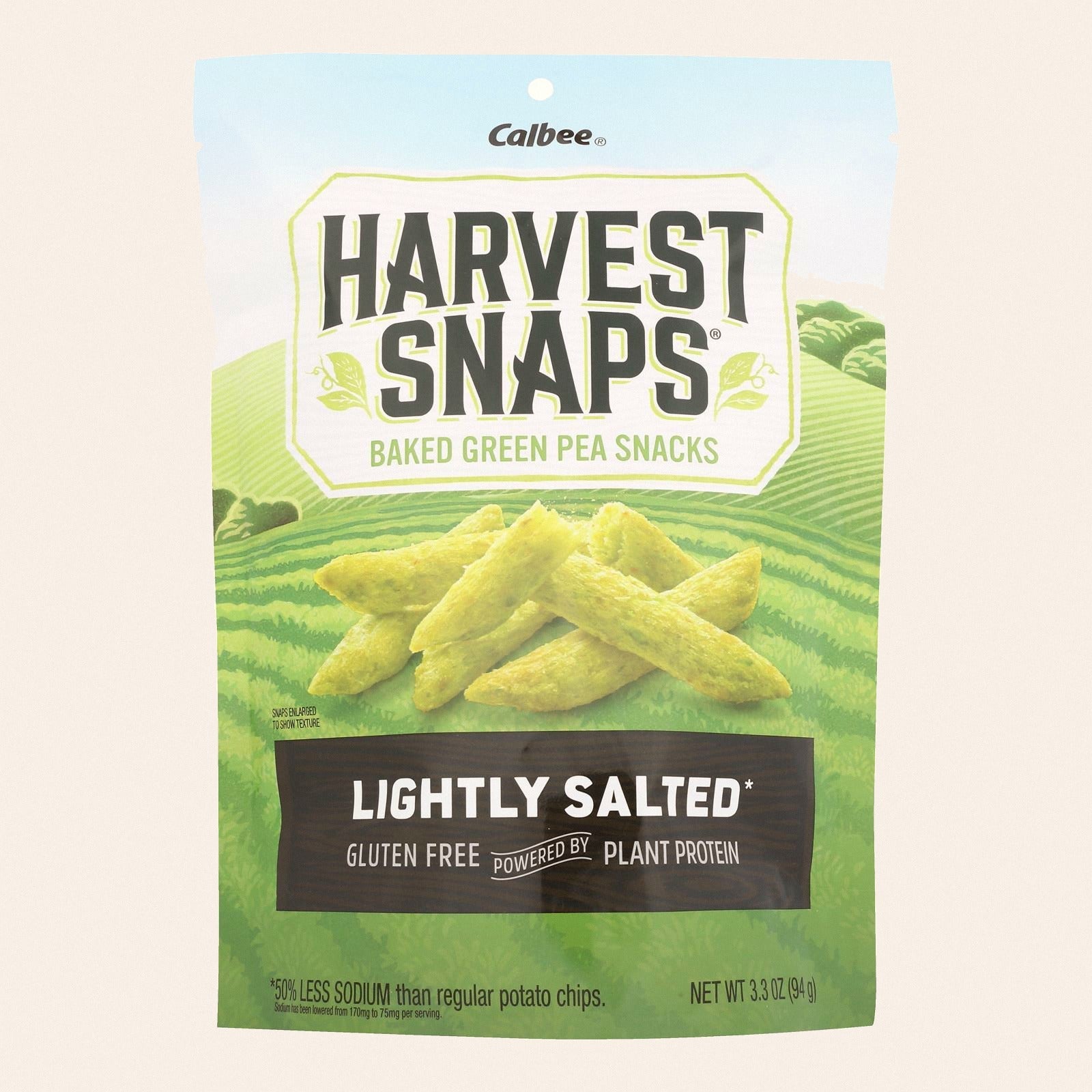 Calbee Snapea Crisp - Snapea Crisps - Lightly Salted - Case of 12 - 3.3 oz. - Front