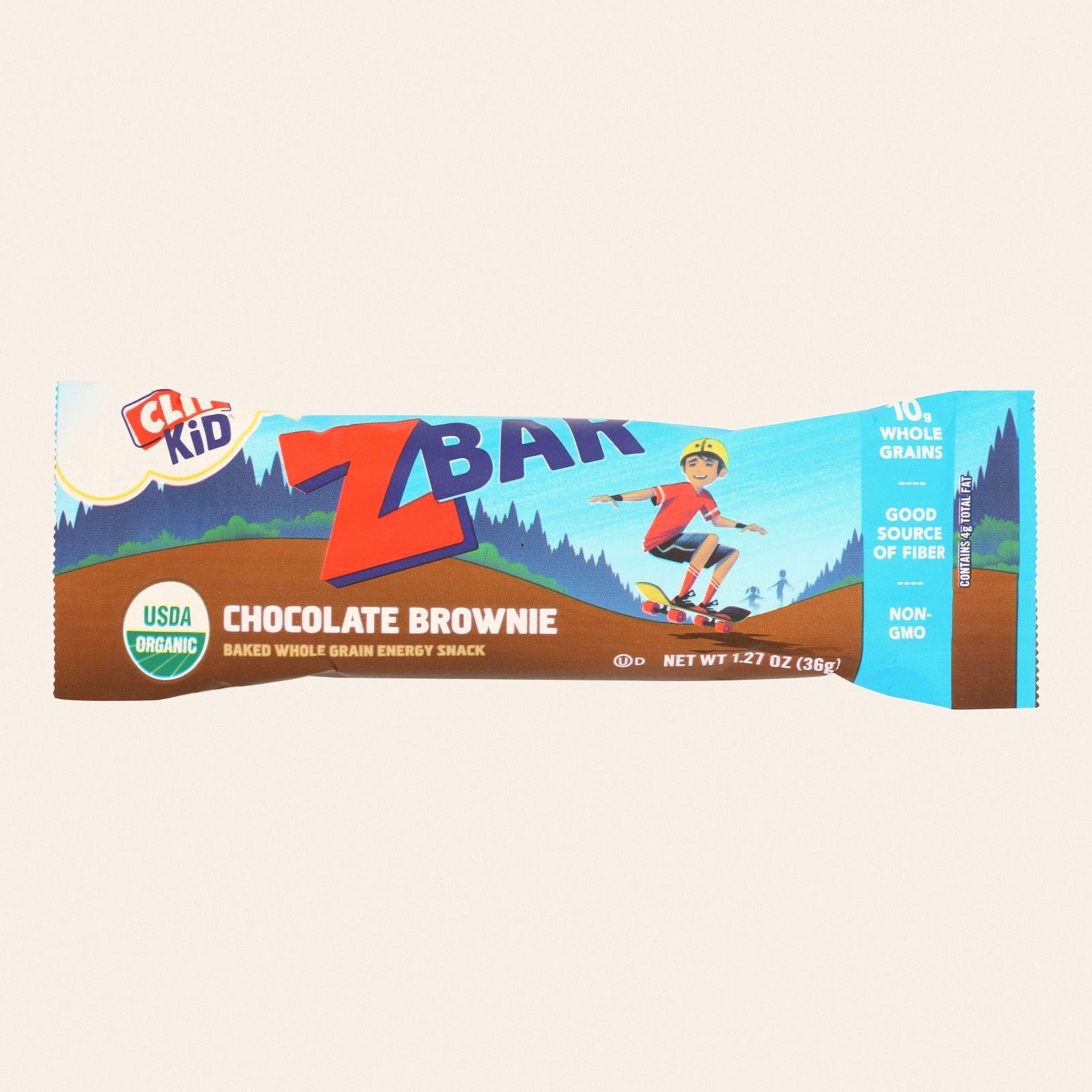 Clif Bar Zbar - Organic Chocolate Brownie - Case of 18 - 1.27 oz - Front