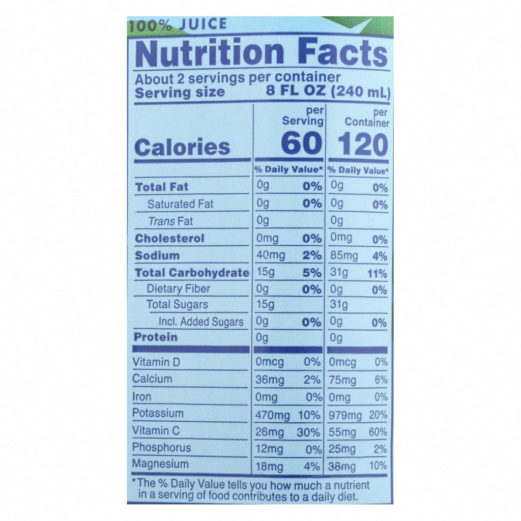 Vita Coco Coconut Water - Peach and Mango - Case of 12 - 500 ml - Nutrition Facts