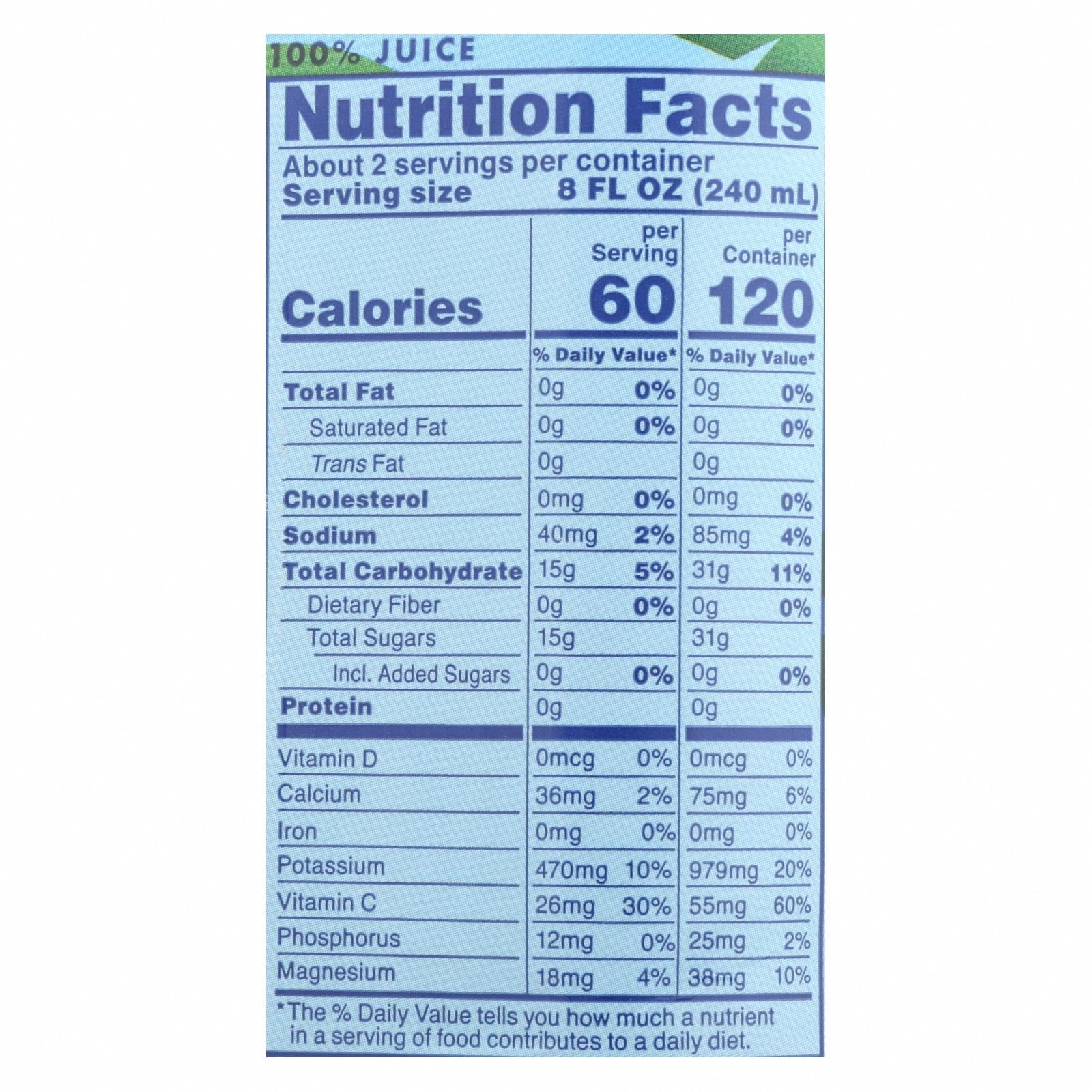 Vita Coco Coconut Water - Peach and Mango - Case of 12 - 500 ml - Nutrition Facts