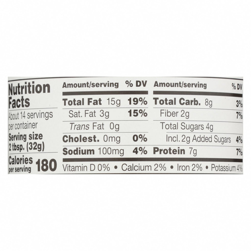 Peanut Butter and Co Peanut Butter - Crunch Time - Case of 6 - 16 oz. - Nutrition Facts