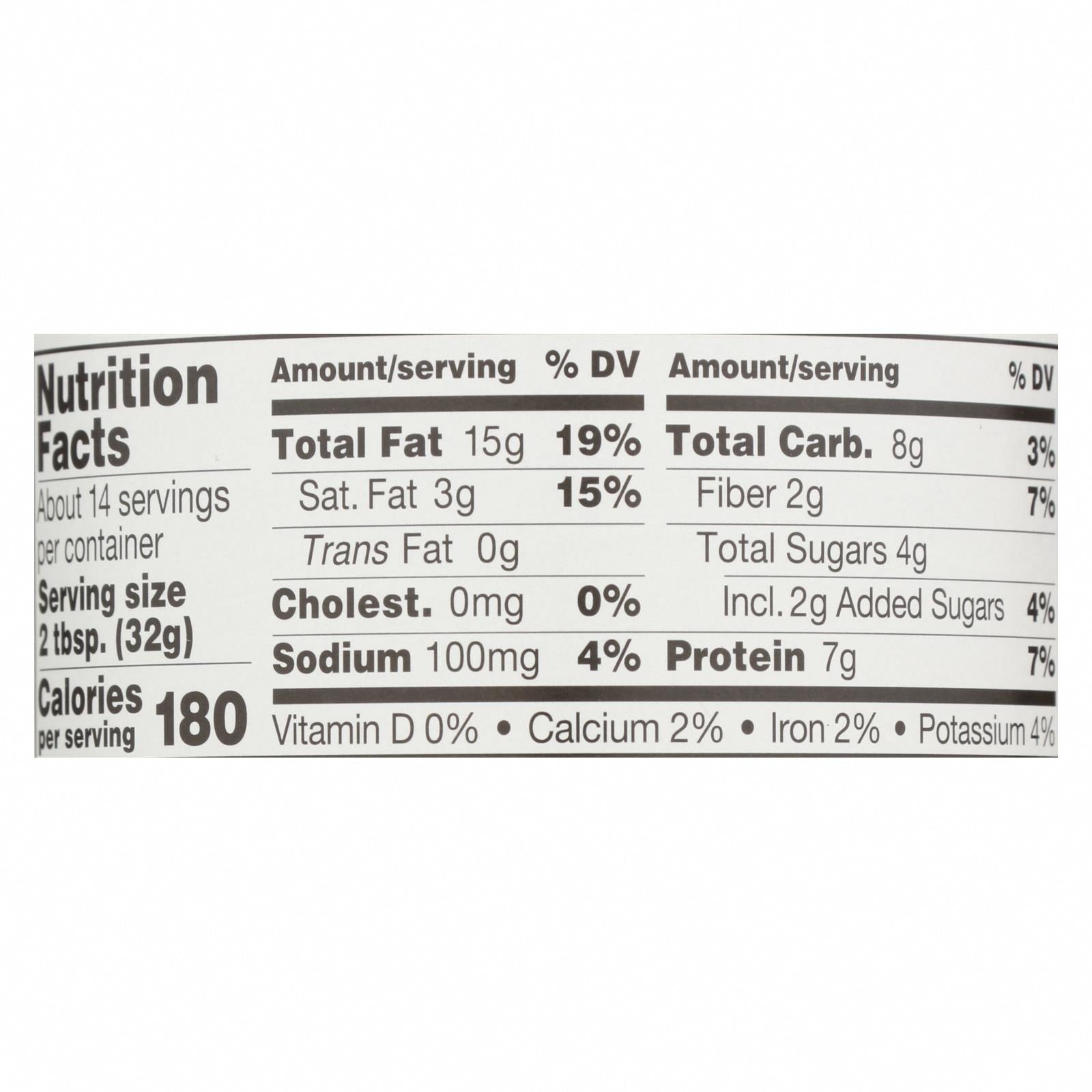 Peanut Butter and Co Peanut Butter - Crunch Time - Case of 6 - 16 oz. - Nutrition Facts