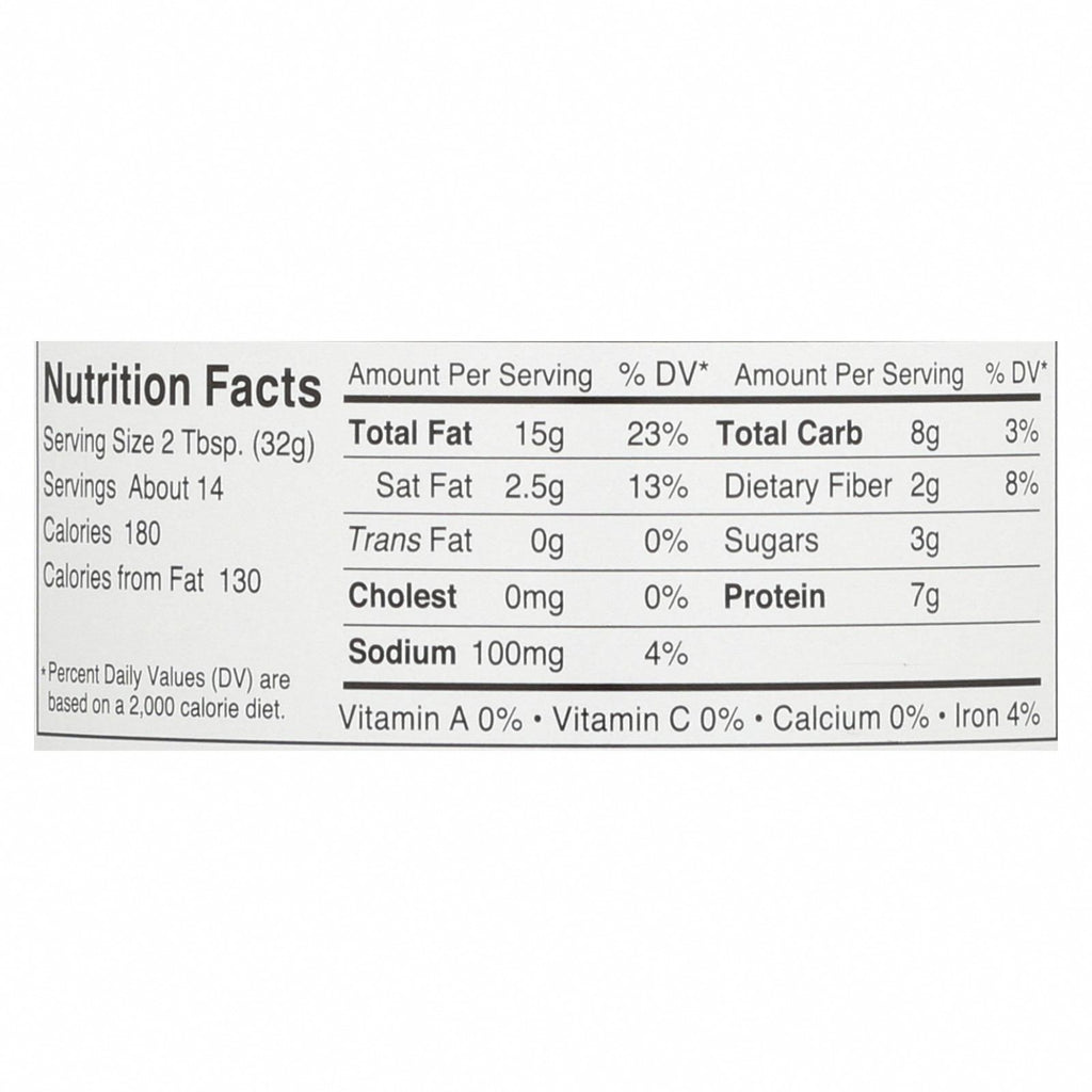 Peanut Butter and Co Peanut Butter - Smooth Operator - Case of 6 - 16 oz. - Nutrition Facts