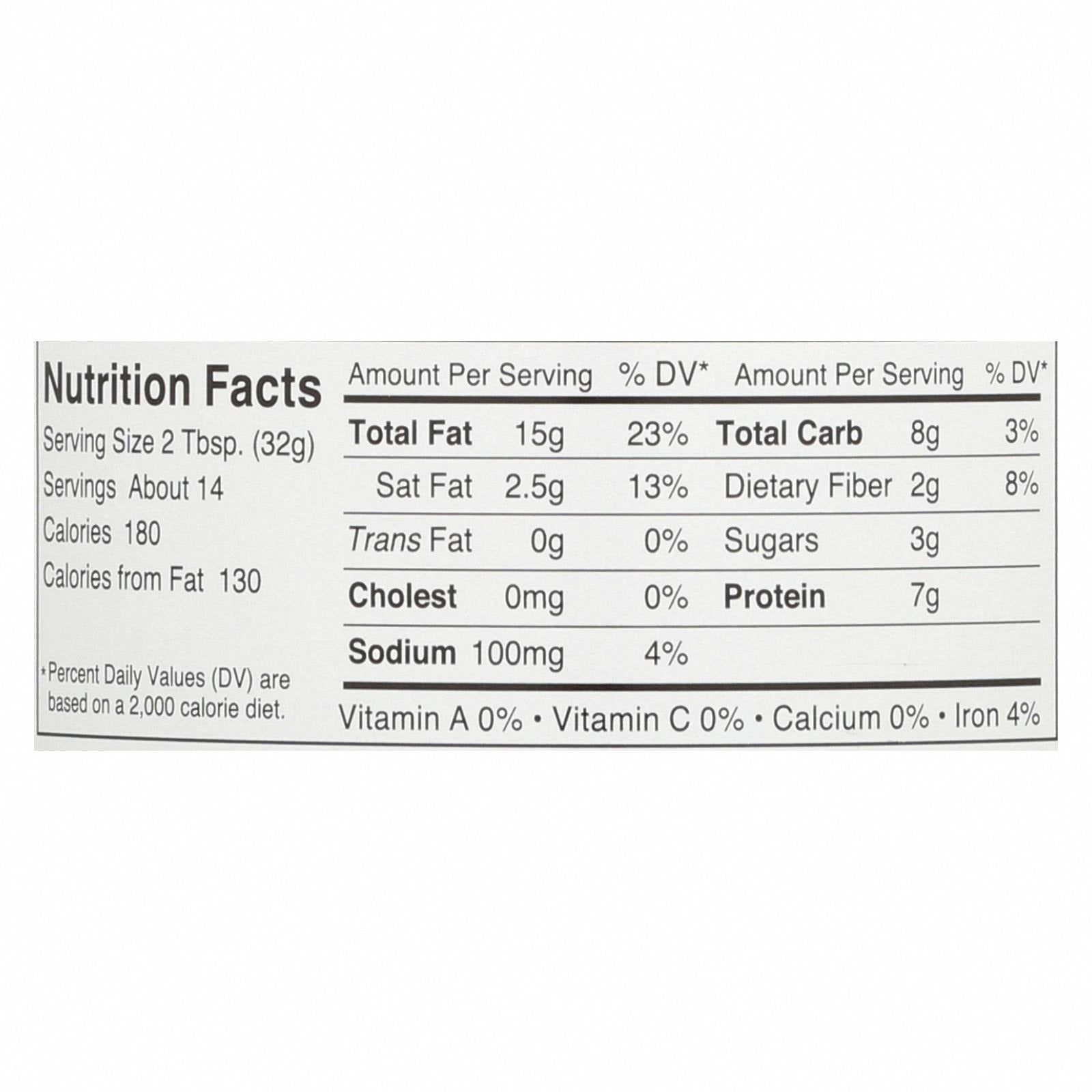 Peanut Butter and Co Peanut Butter - Smooth Operator - Case of 6 - 16 oz. - Nutrition Facts