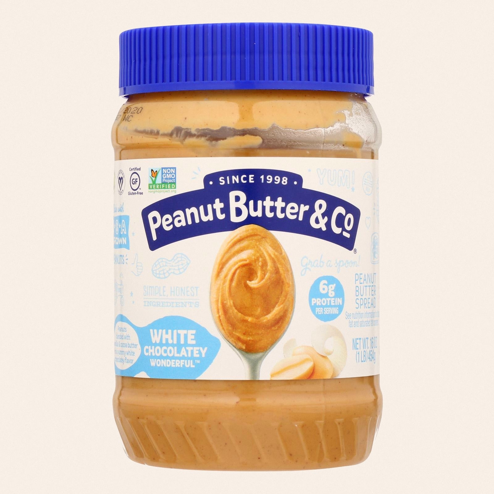 Peanut Butter and Co Peanut Butter - White Chocolate Wonderful - Case of 6 - 16 oz. - Front