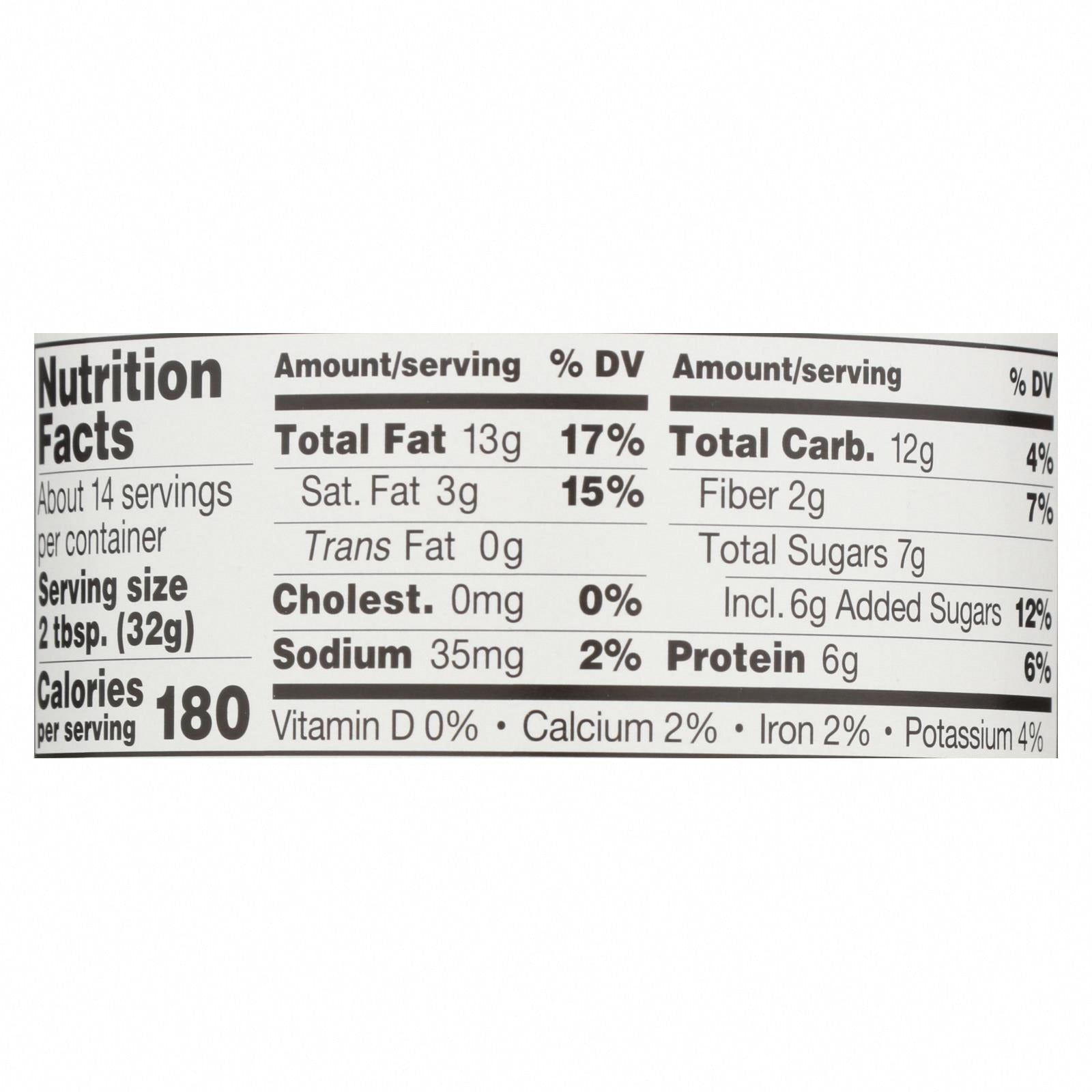 Peanut Butter and Co Peanut Butter - White Chocolate Wonderful - Case of 6 - 16 oz. - Nutrition Facts