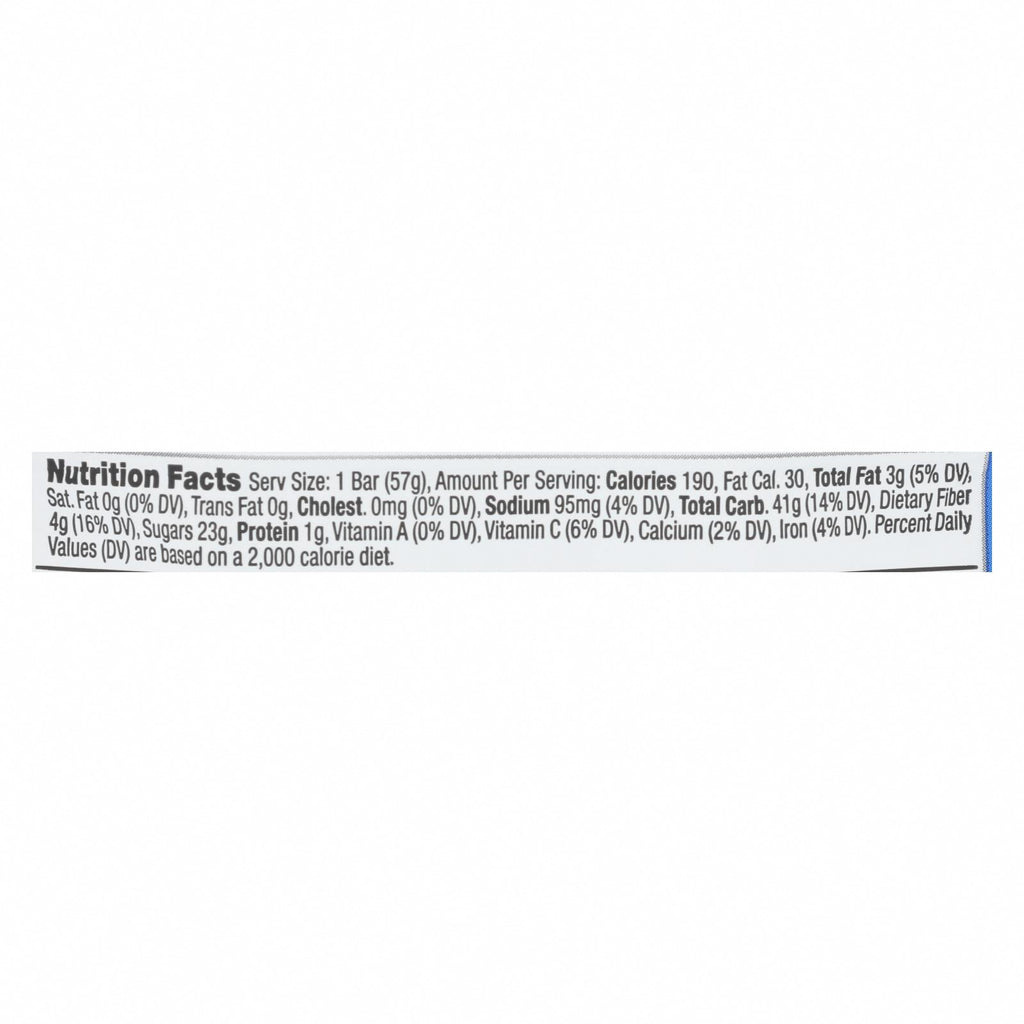 Betty Lou's Blueberry Fruit Bar  - Case of 12 - 2 OZ - Nutrition Facts