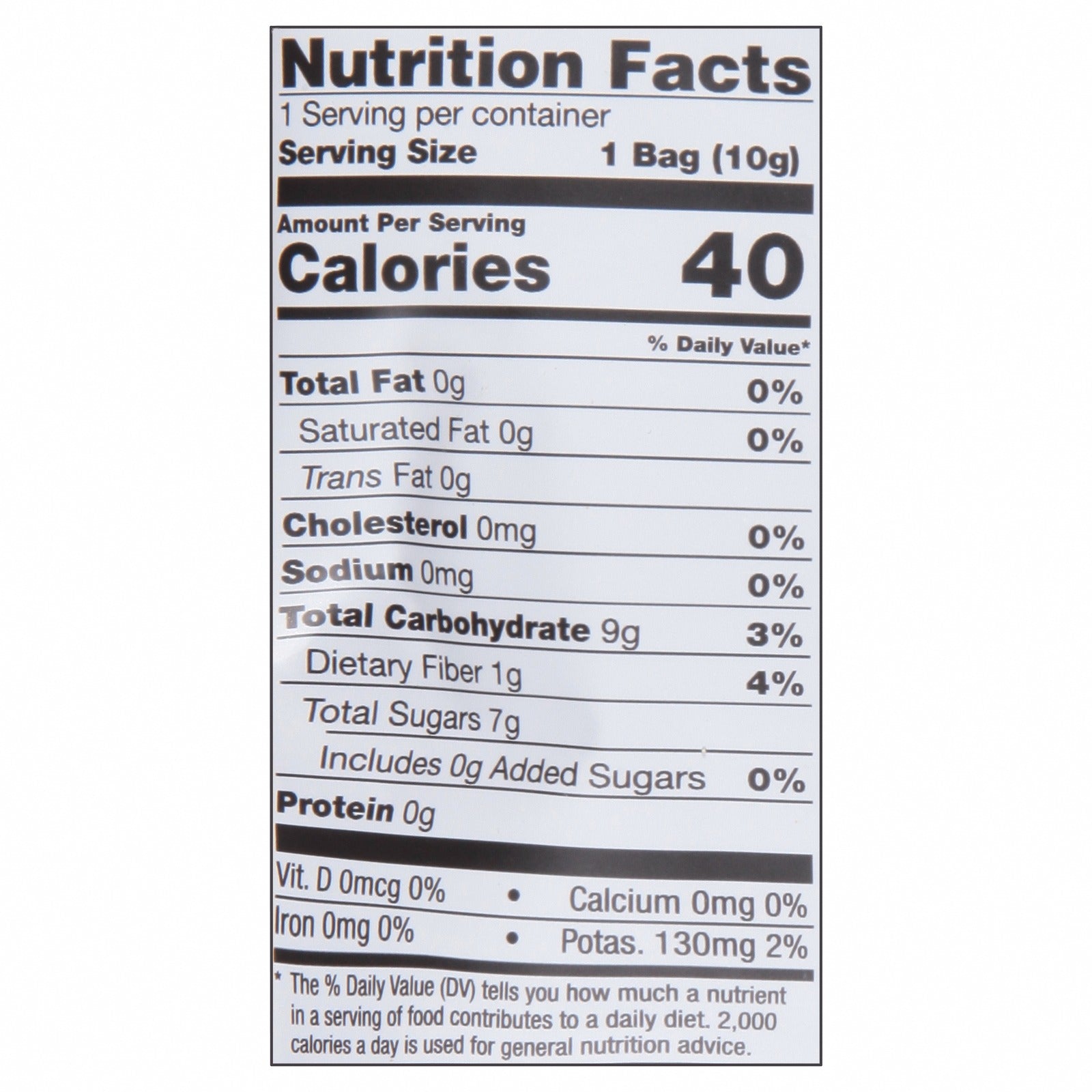 Freeze Dried Crisps, Asian Pear  - Case of 24 - .35 OZ - Nutrition Facts