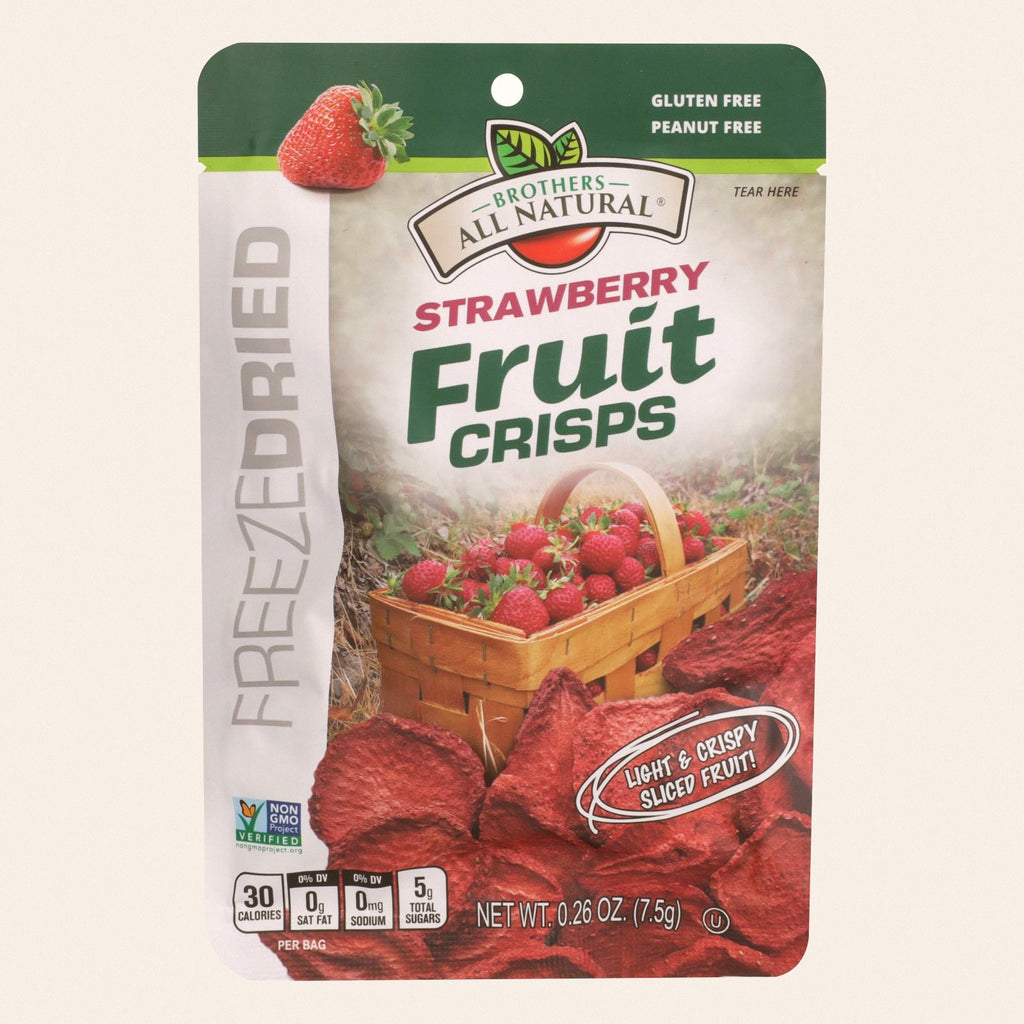 Brothers All Natural - Fruit Crisps - Strawberry - Case of 24 - 0.26 oz. - Front