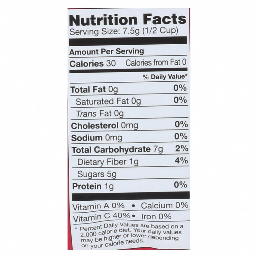 Brothers All Natural - Fruit Crisps - Strawberry - Case of 24 - 0.26 oz. - Nutrition Facts