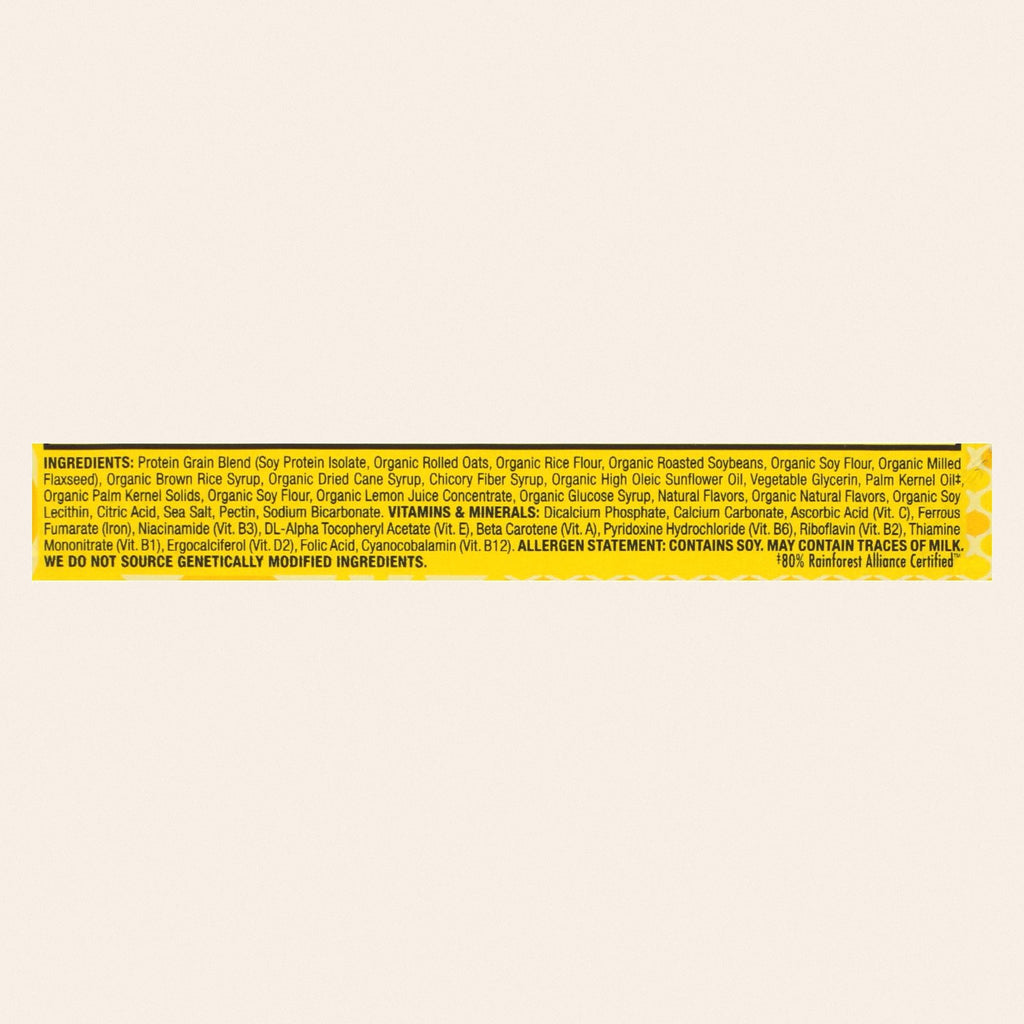 Clif Bar Luna Bar - Organic Lemon Zest - Case of 15 - 1.69 oz - Back