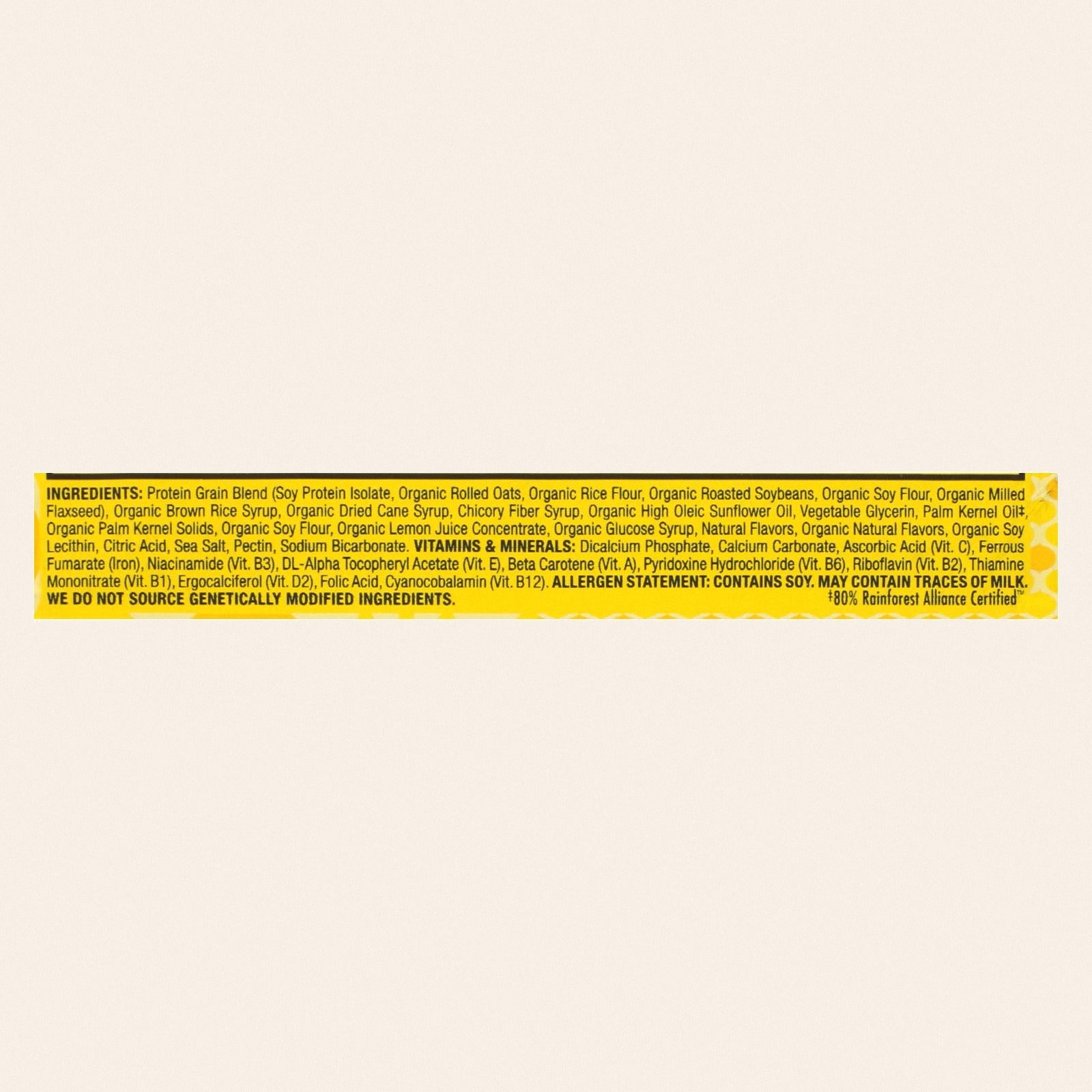 Clif Bar Luna Bar - Organic Lemon Zest - Case of 15 - 1.69 oz - Back