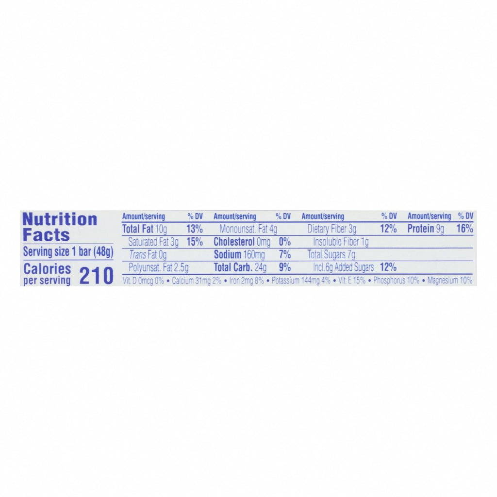 Clif Bar Luna Bar - Organic Nuts Over Chocolate - Case of 15 - 1.69 oz - Nutrition Facts