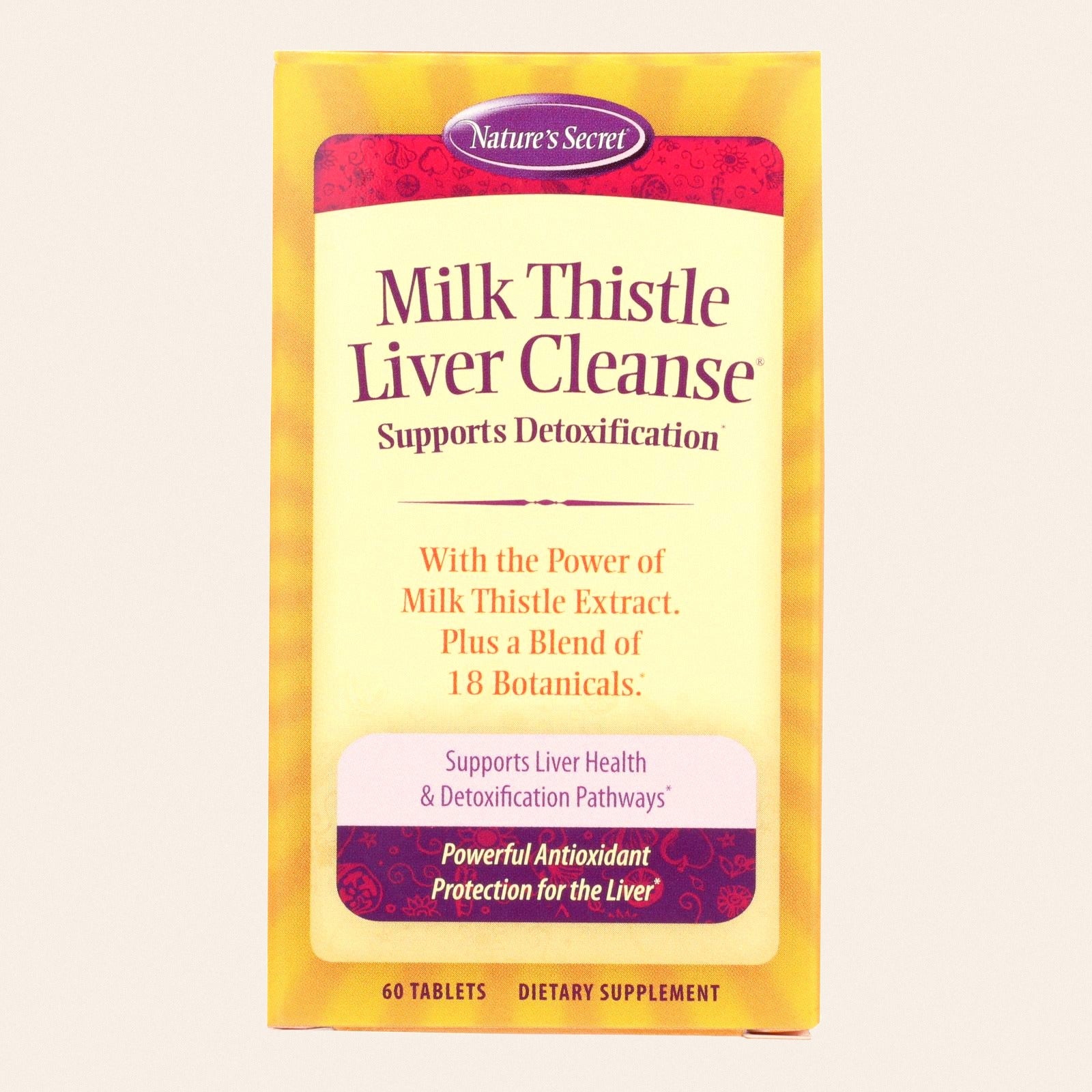 Nature's Secret Milk Thistle Liver Cleanse - 60 Tablets - Front