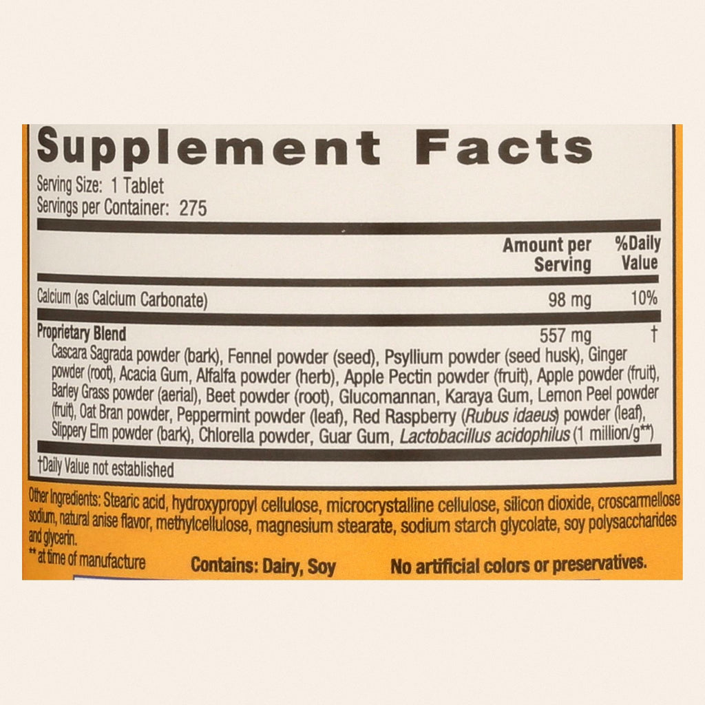 Nature's Secret Multi-Fiber Colon Cleanse - 275 Tablets - Back