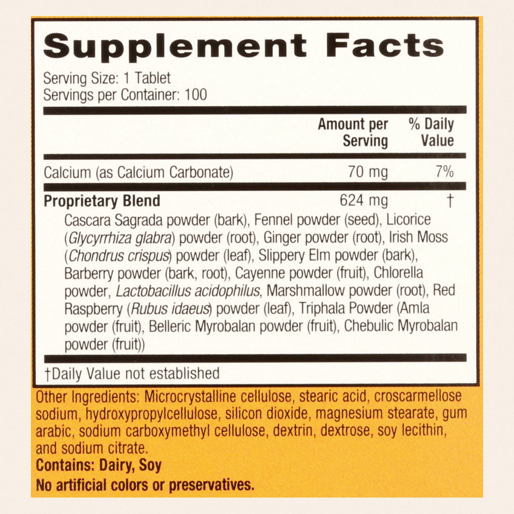 Nature's Secret Super Cleanse - 100 Tablets - Back
