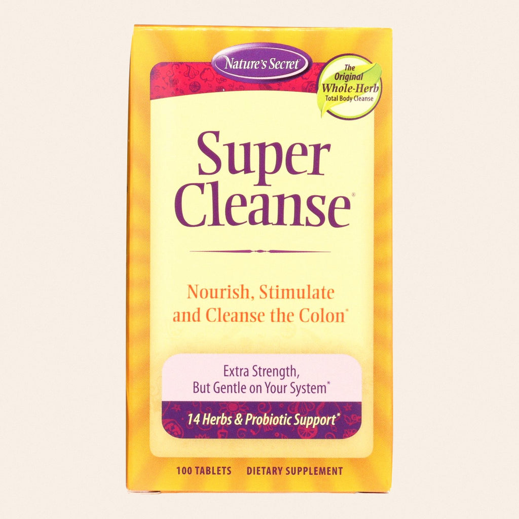 Nature's Secret Super Cleanse - 100 Tablets - Front